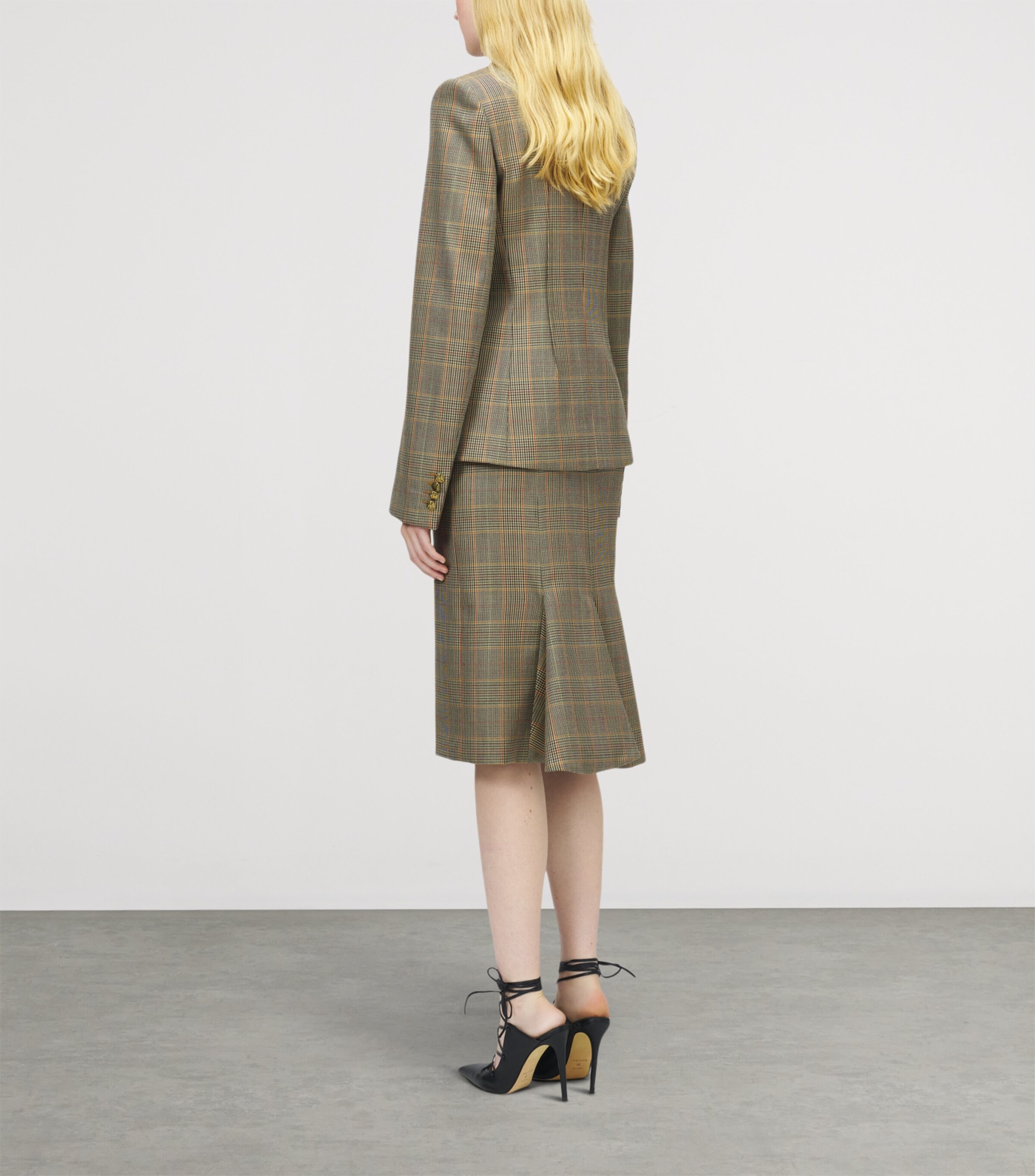 Wool Kickback Midi Skirt 9101 Image 4