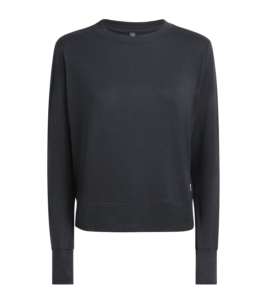 VUORI Womens Technical Daydream Long-Sleeve T-Shirt Black Image 1