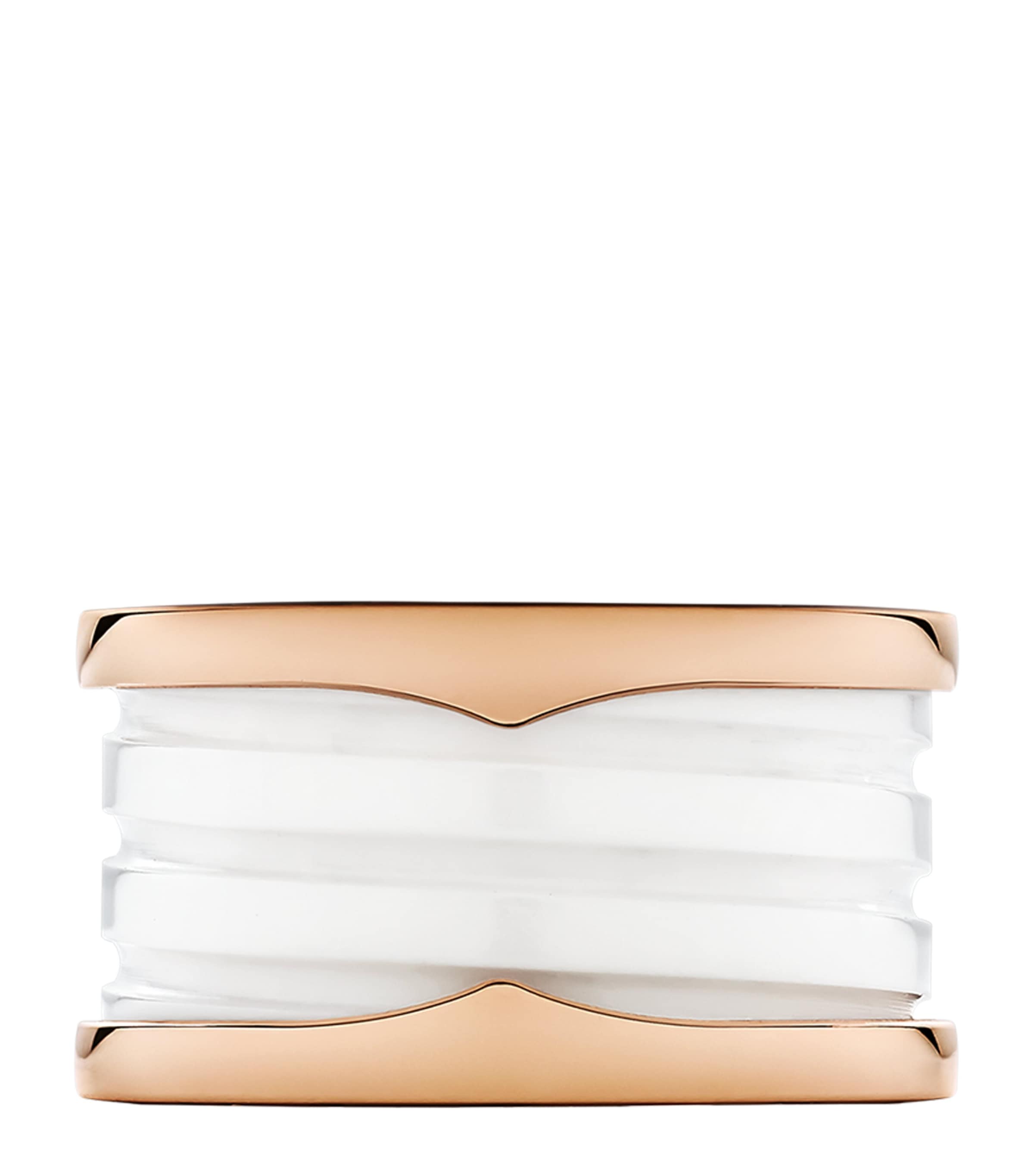 Rose Gold and Ceramic B.zero1 Four-Band Ring PINK GOLD Image 3