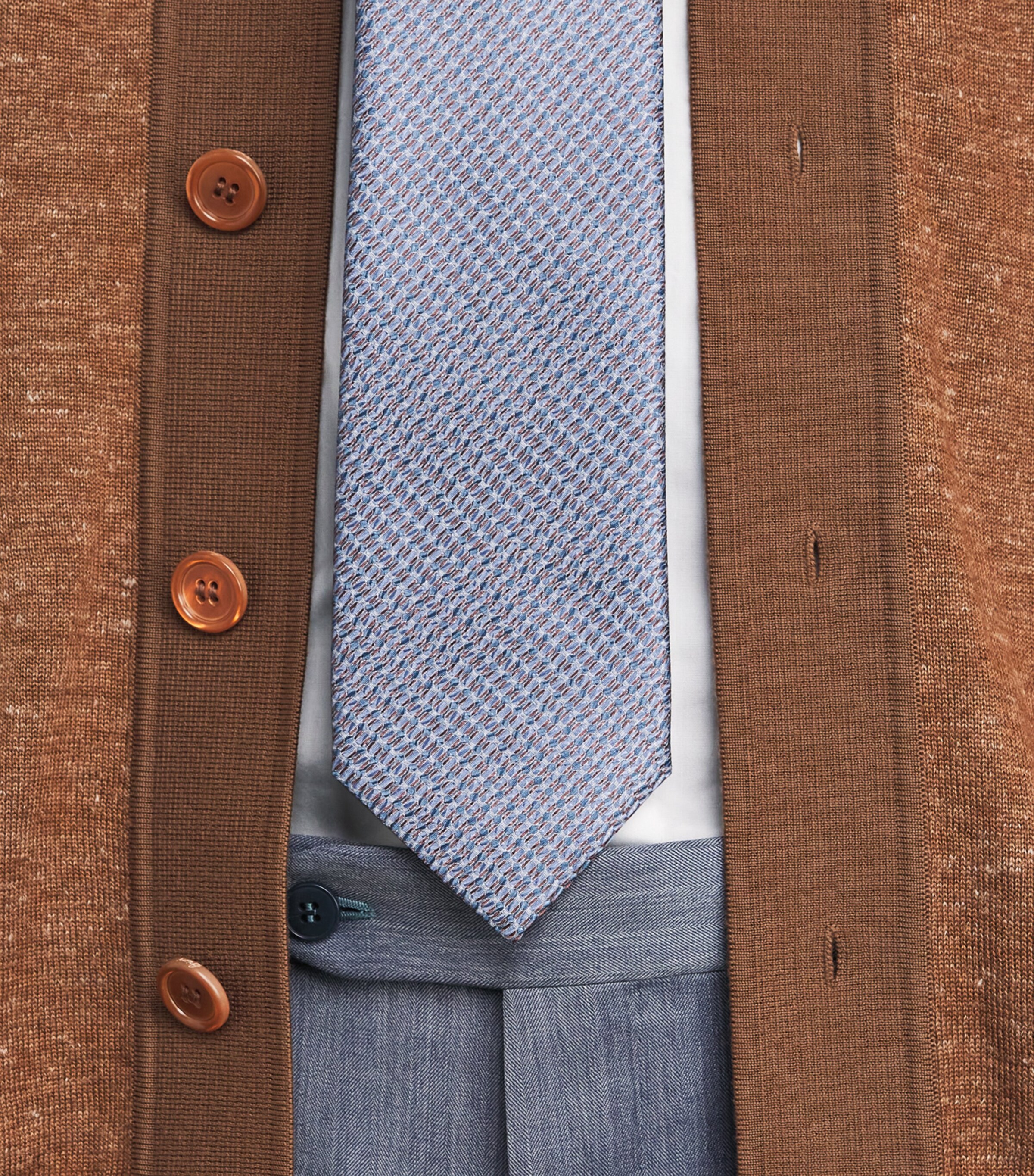 Silk Geometric-Jacquard Tie 4813 Image 2