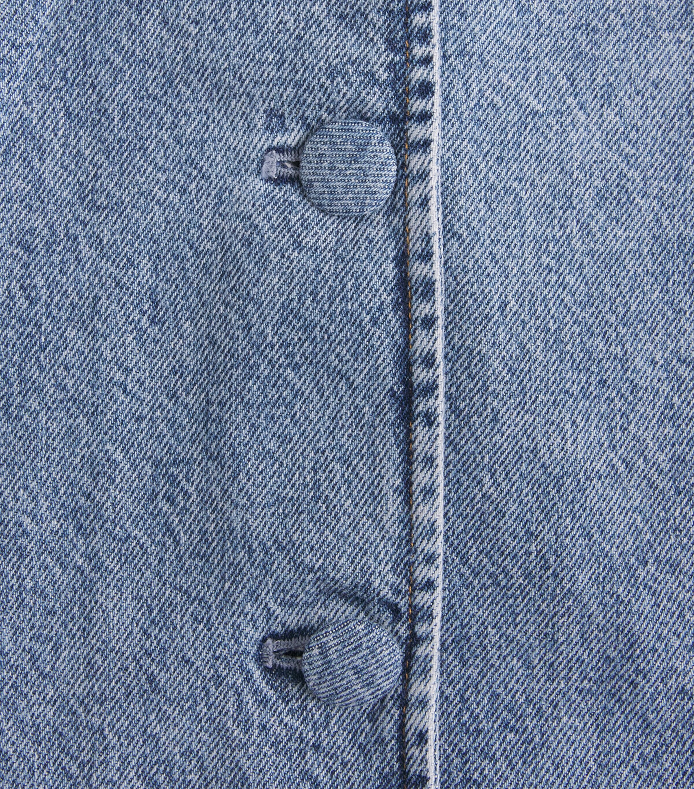 FRAME Womens The Palm Denim Jacket Water Image 7