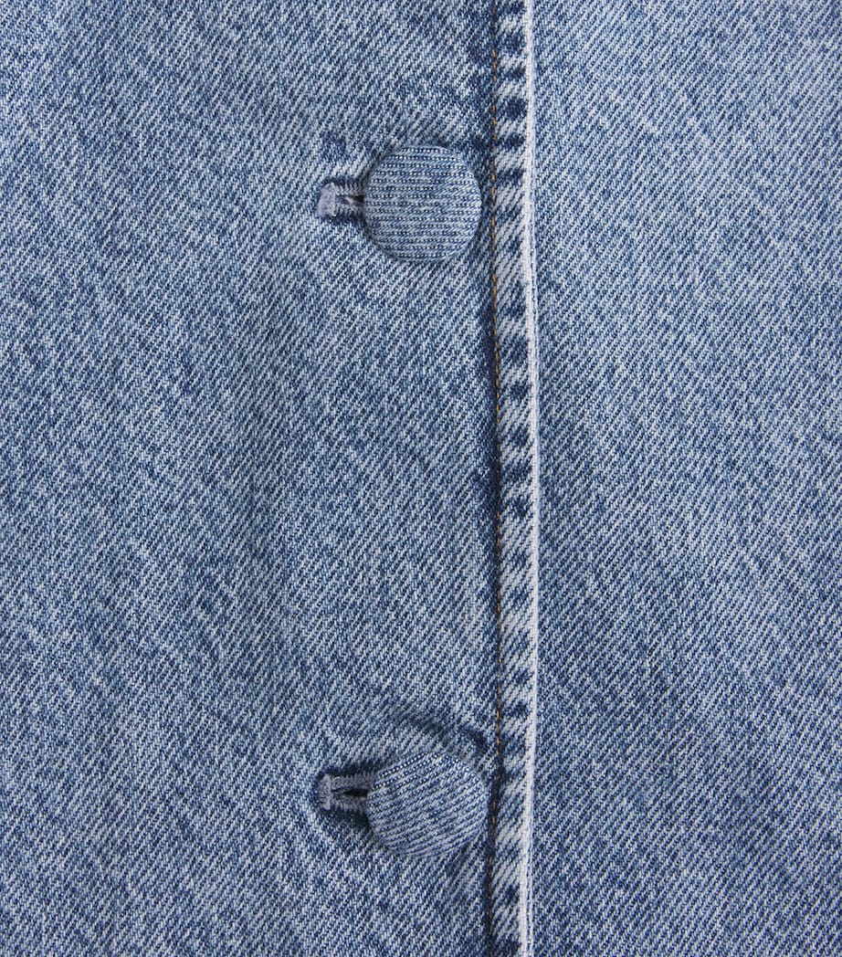 FRAME Womens The Palm Denim Jacket Water Image 7