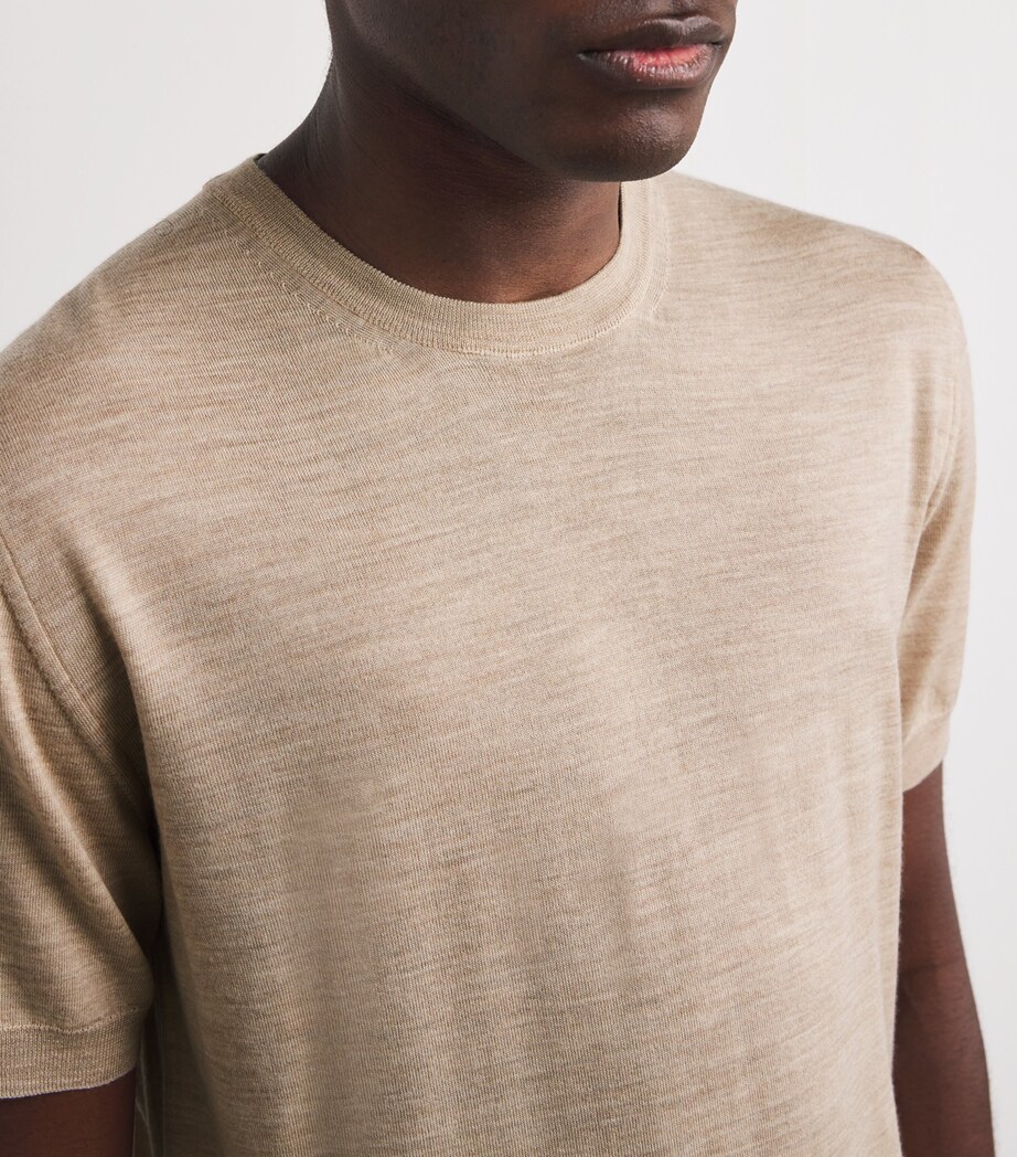 Virgin Wool T-Shirt 150 BEIGE Image 6