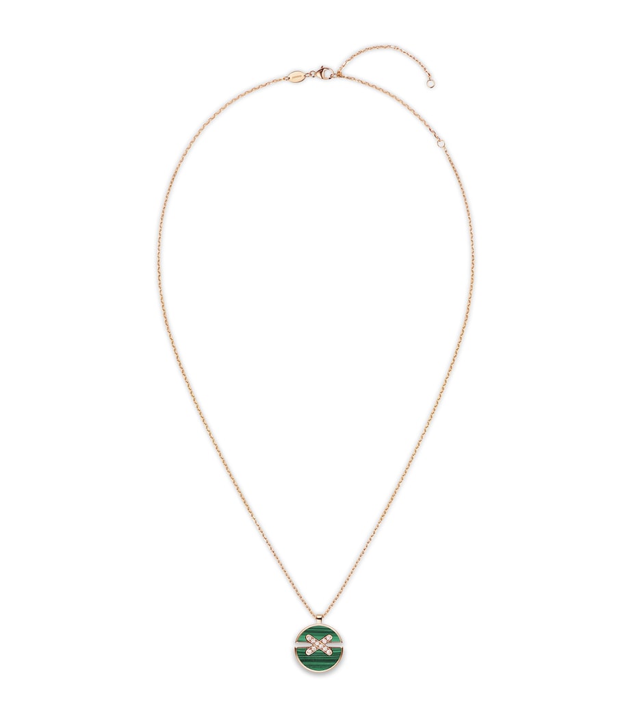 Chaumet Medium Rose Gold, Malachite and Diamond Harmony Pendant Necklace Pink Gold Image 1