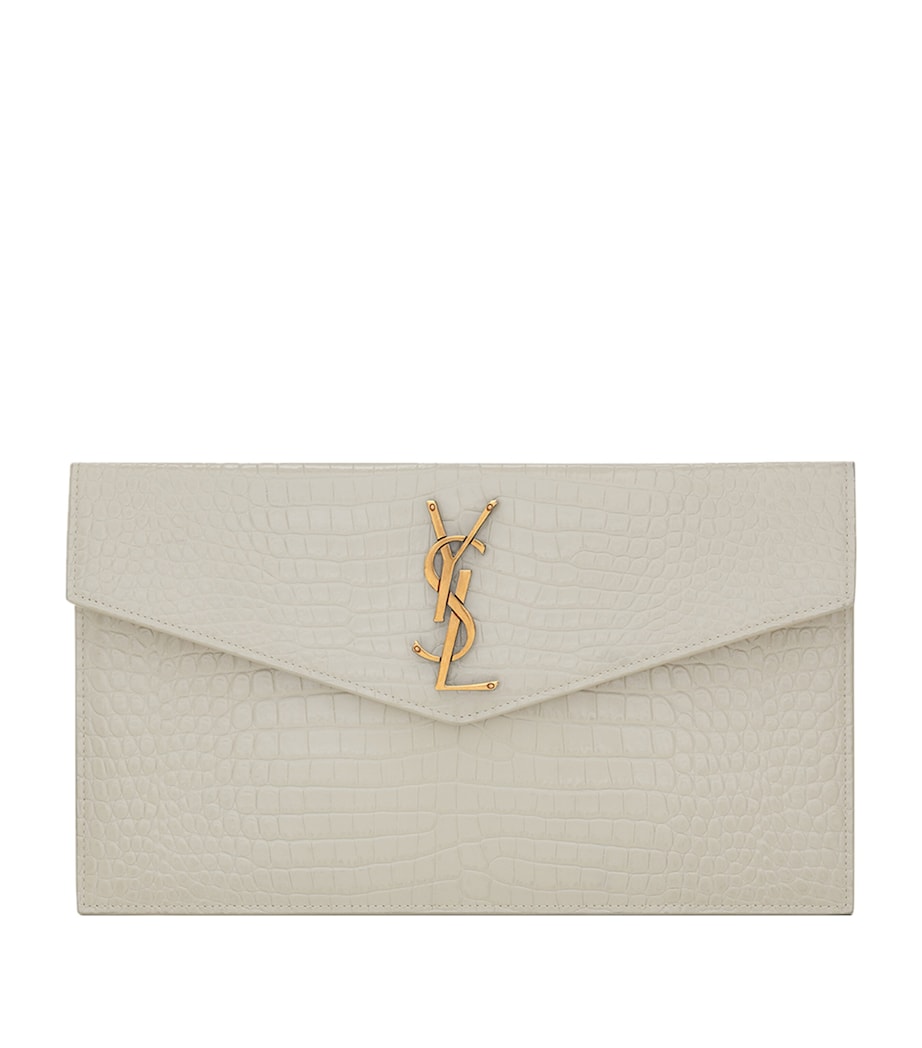 Croc-Embossed Uptown Envelope Pouch 9207 Image 1