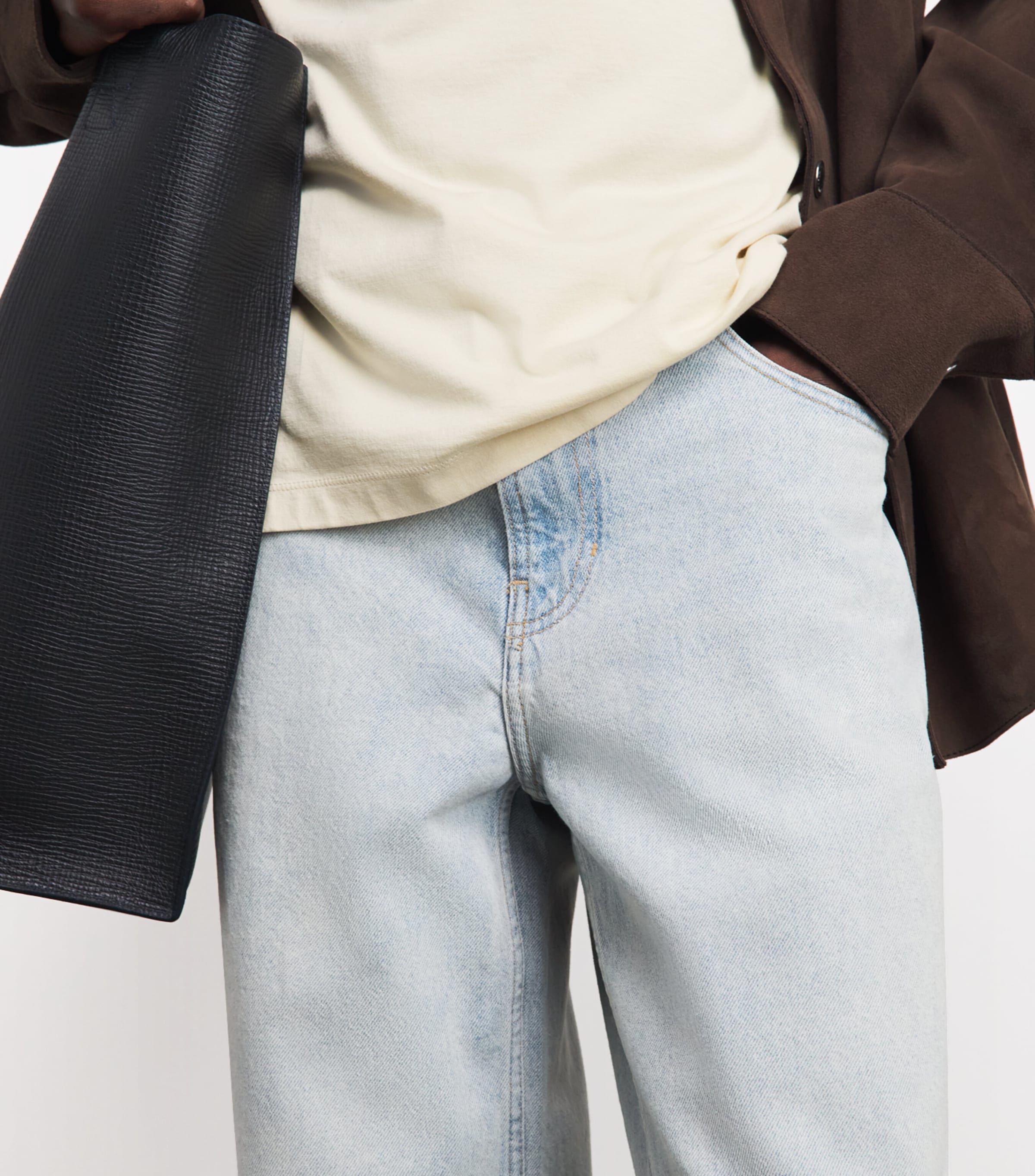 PAIGE Mens Doheny Wide-Leg Jeans Berto Image 3
