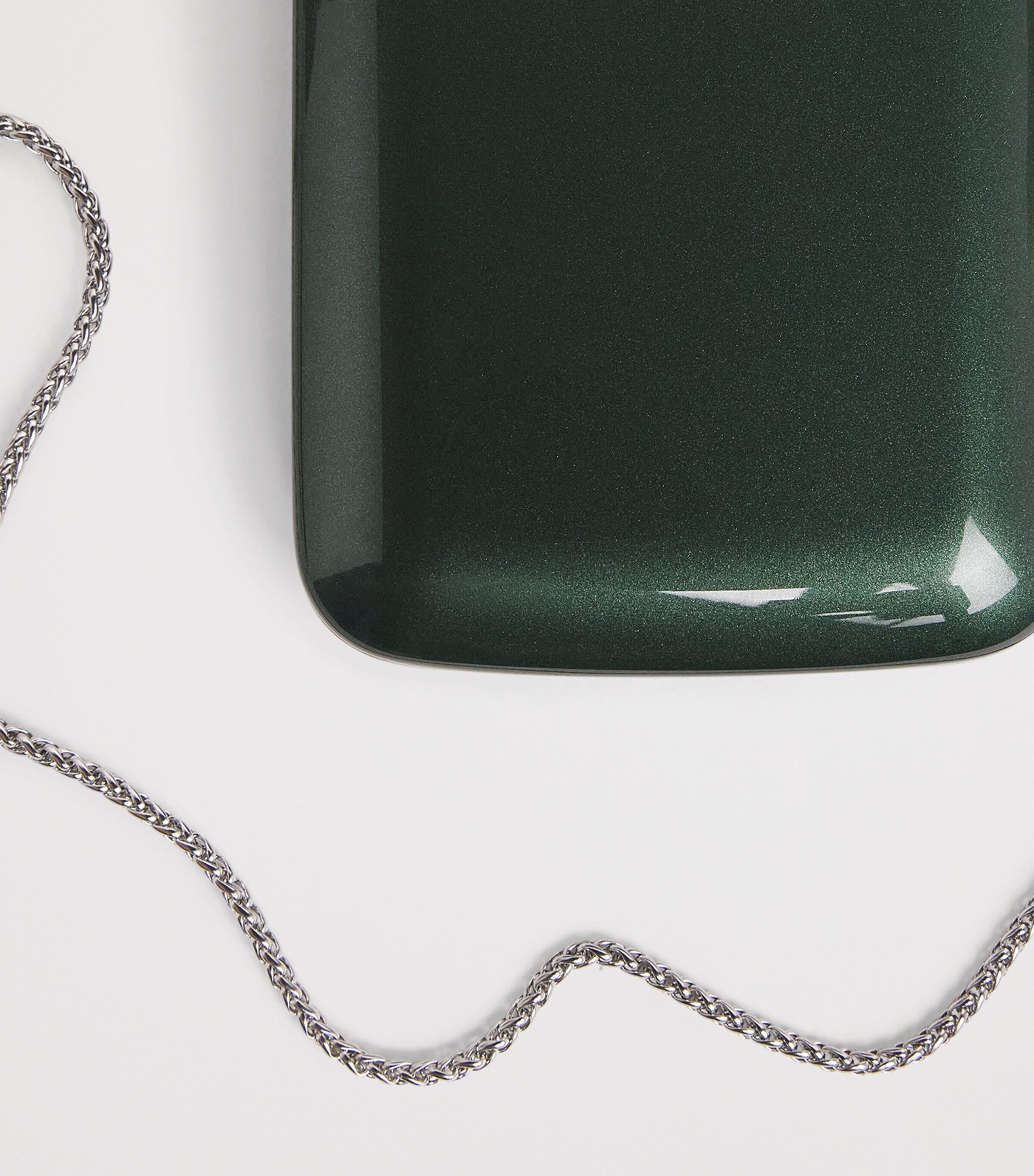 Jeffrey Levinson Mirrored Finley Clutch Bag Green Image 6