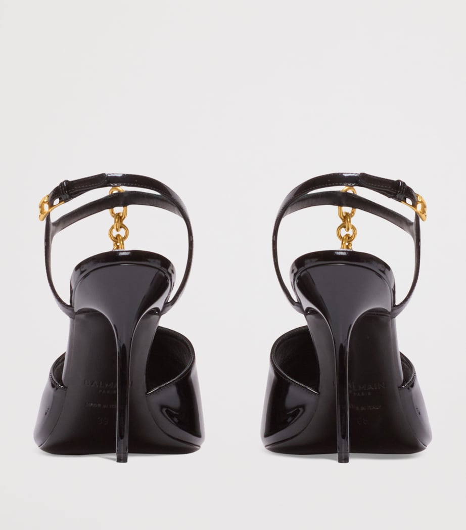 Patent Leather Sync Heeled Mules 95 0PA NOIR Image 3