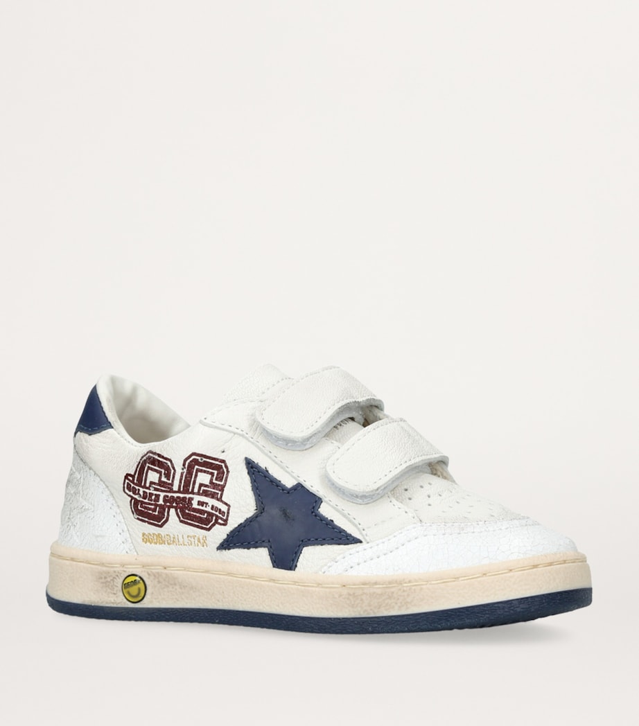 Leather Ball Star Sneakers WHITE/NAVY Image 3