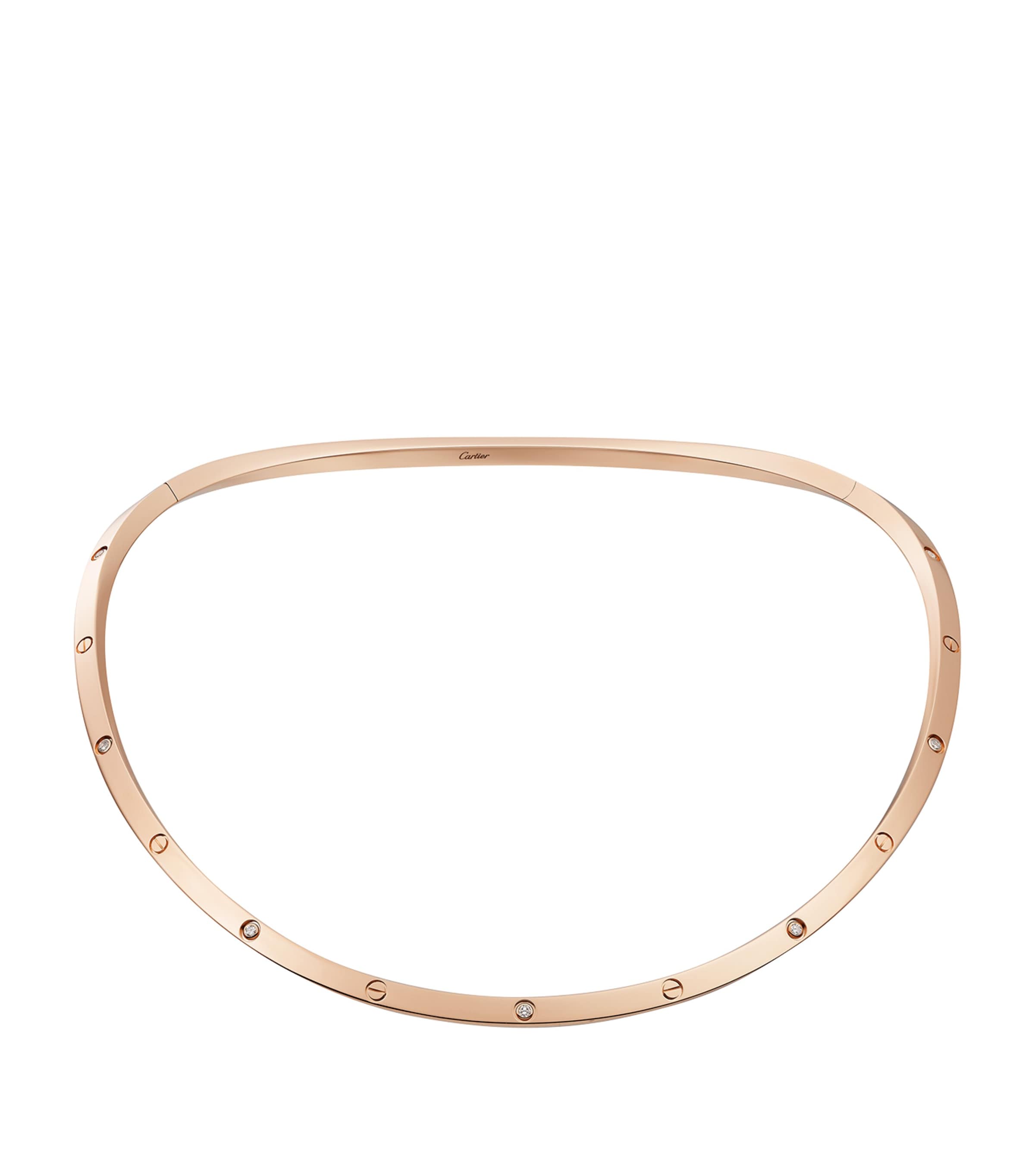 Rose Gold and Diamond Love Torque Necklace ROSE GOLD Image 1