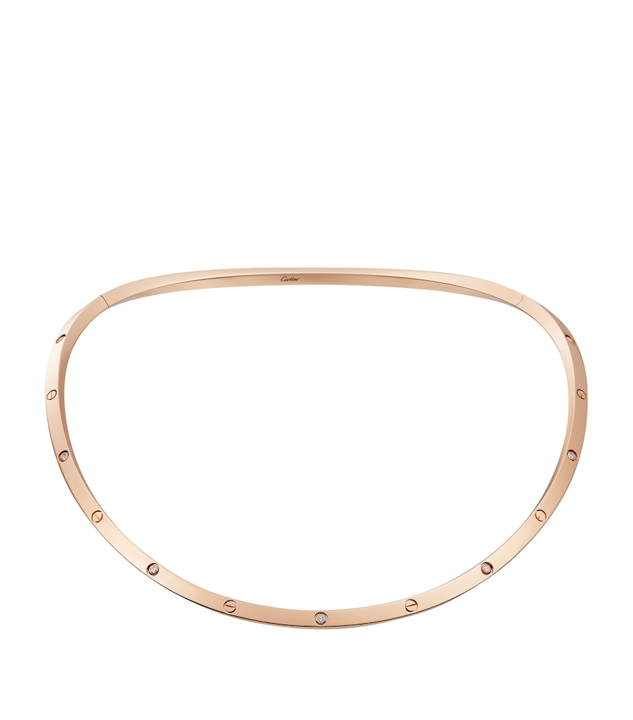 Rose Gold and Diamond Love Torque Necklace ROSE GOLD Image 1