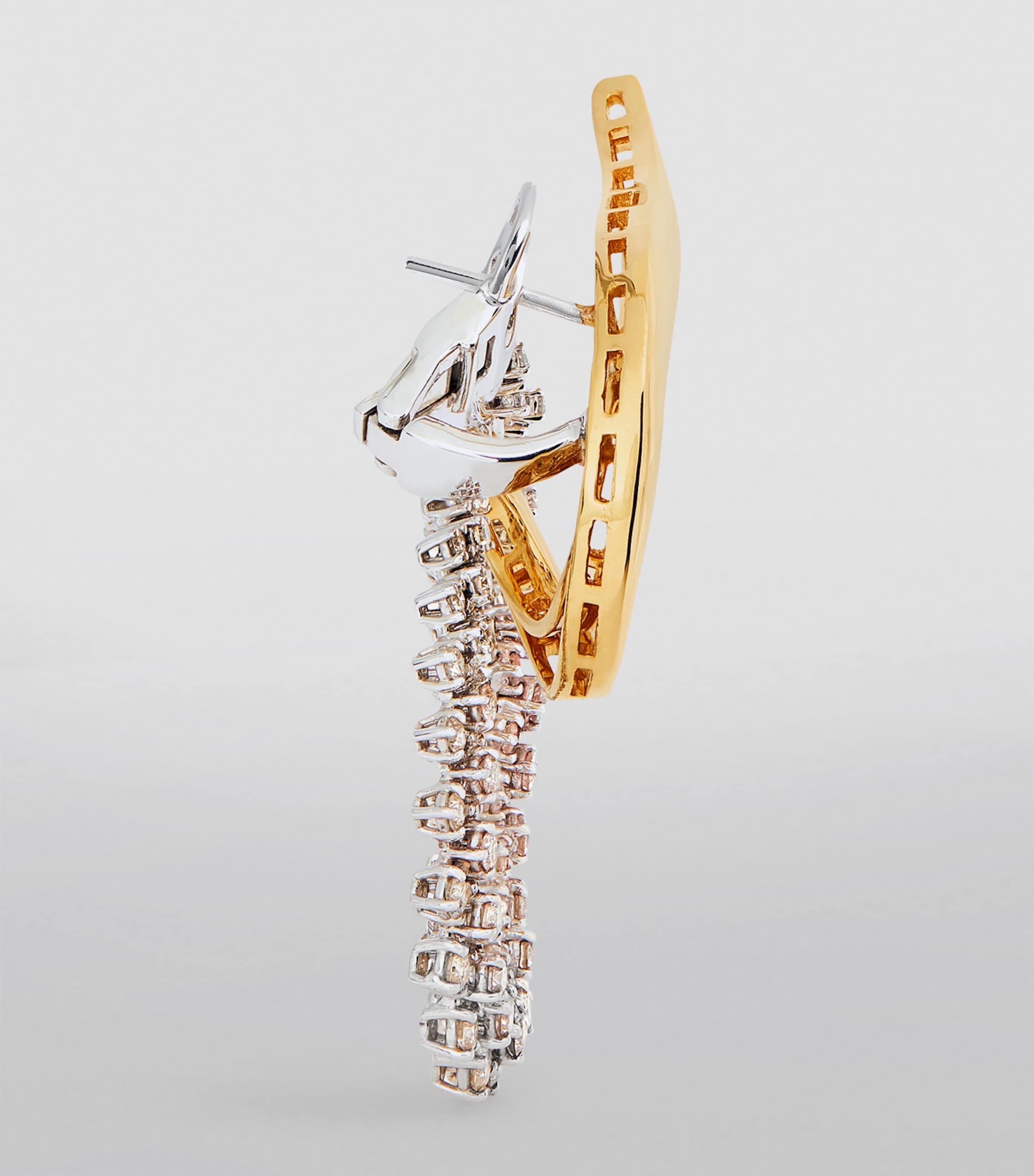 Yellow Gold and Diamond Golden Strada Earrings YELLOW GOLD Image 2