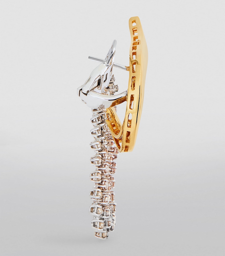 Yellow Gold and Diamond Golden Strada Earrings YELLOW GOLD Image 2