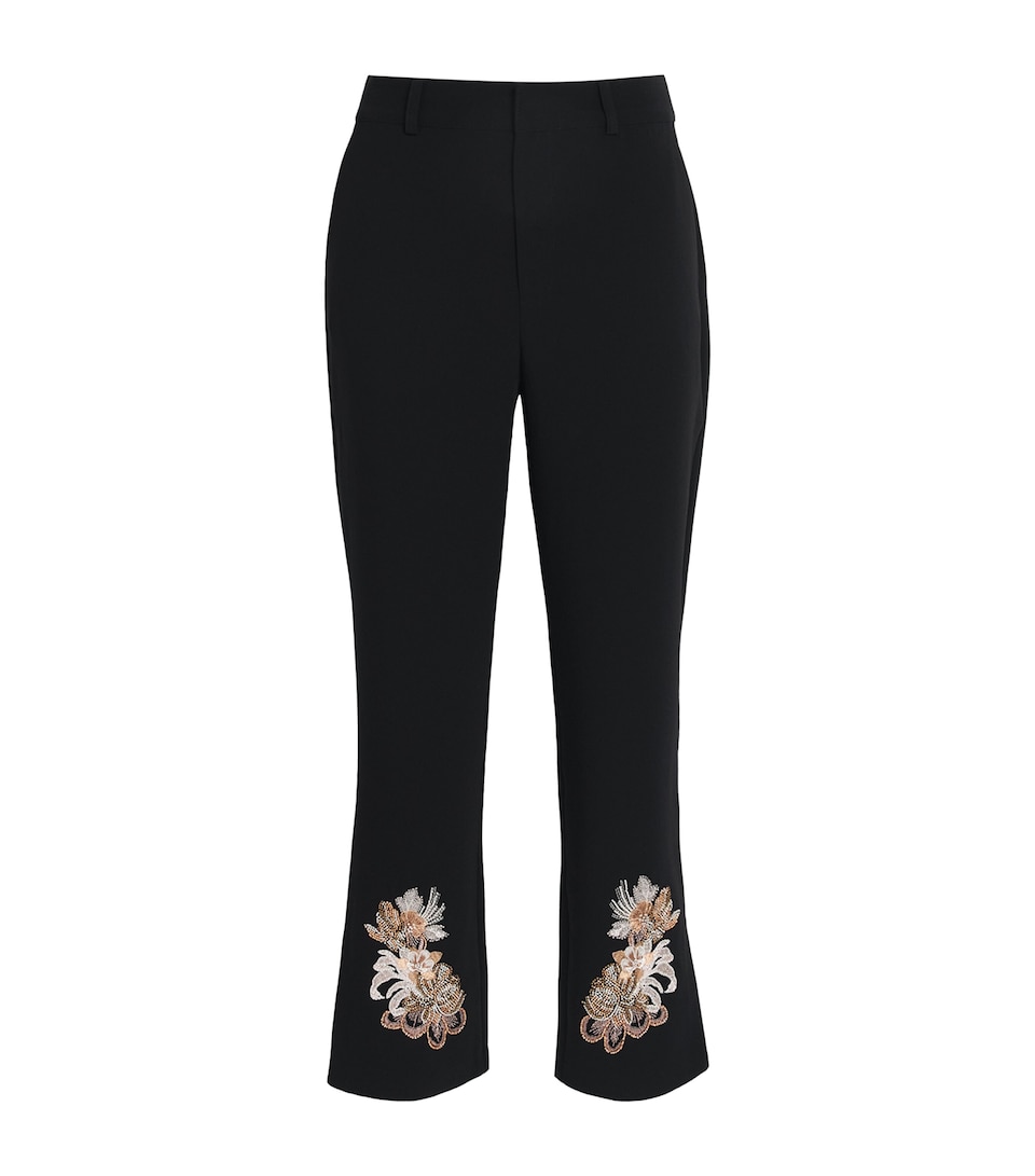 Cinq A Sept Beaded Kerry Trousers Black/neutral Multi