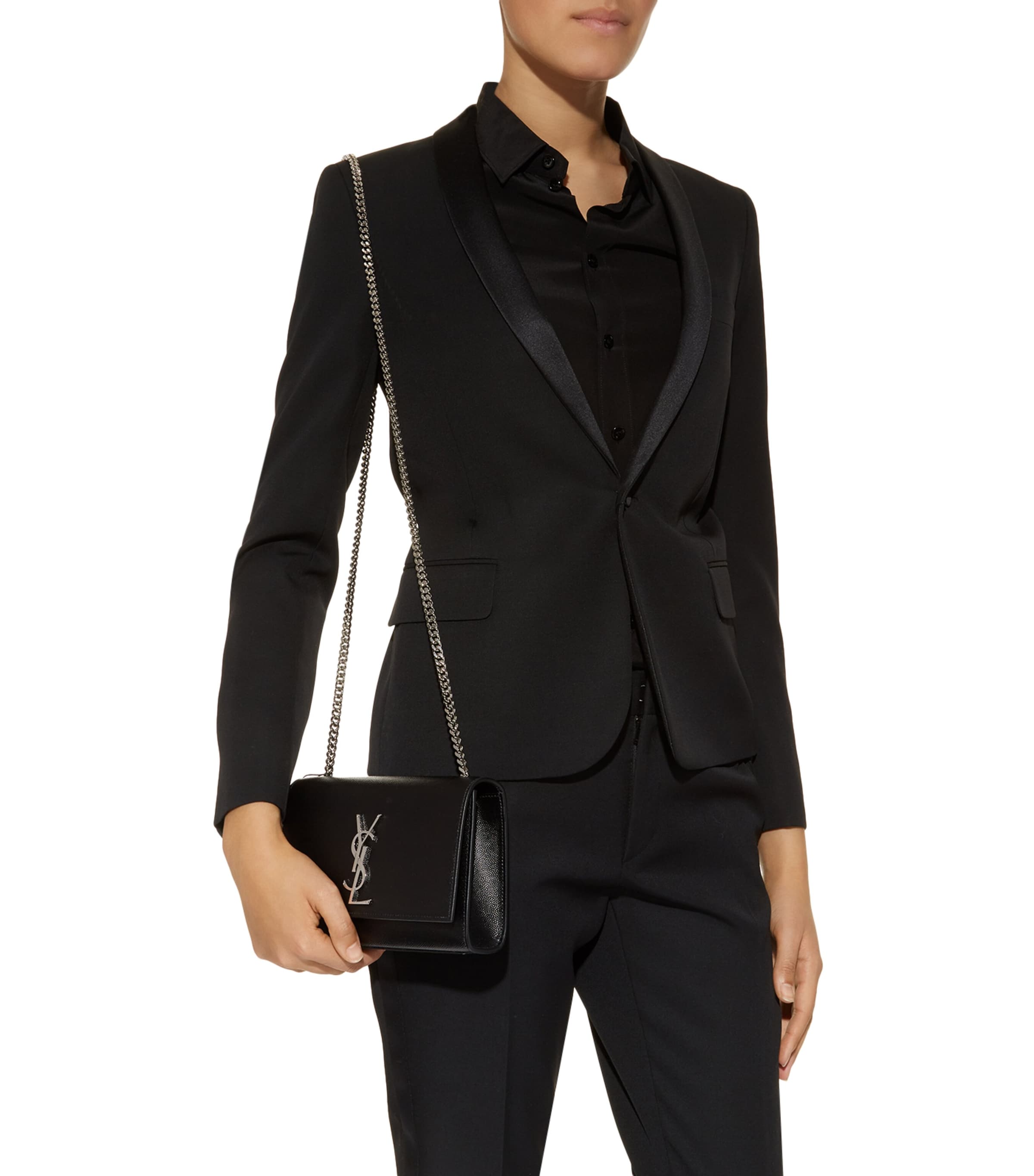 ショルダーバッグ・ポシェット Saint Laurent 'Kate Small' crossbody bag 469390BOW0J1000 KATE SMALL IN GRAIN DE POUDRE EMBOSSED LEATHER | Saint