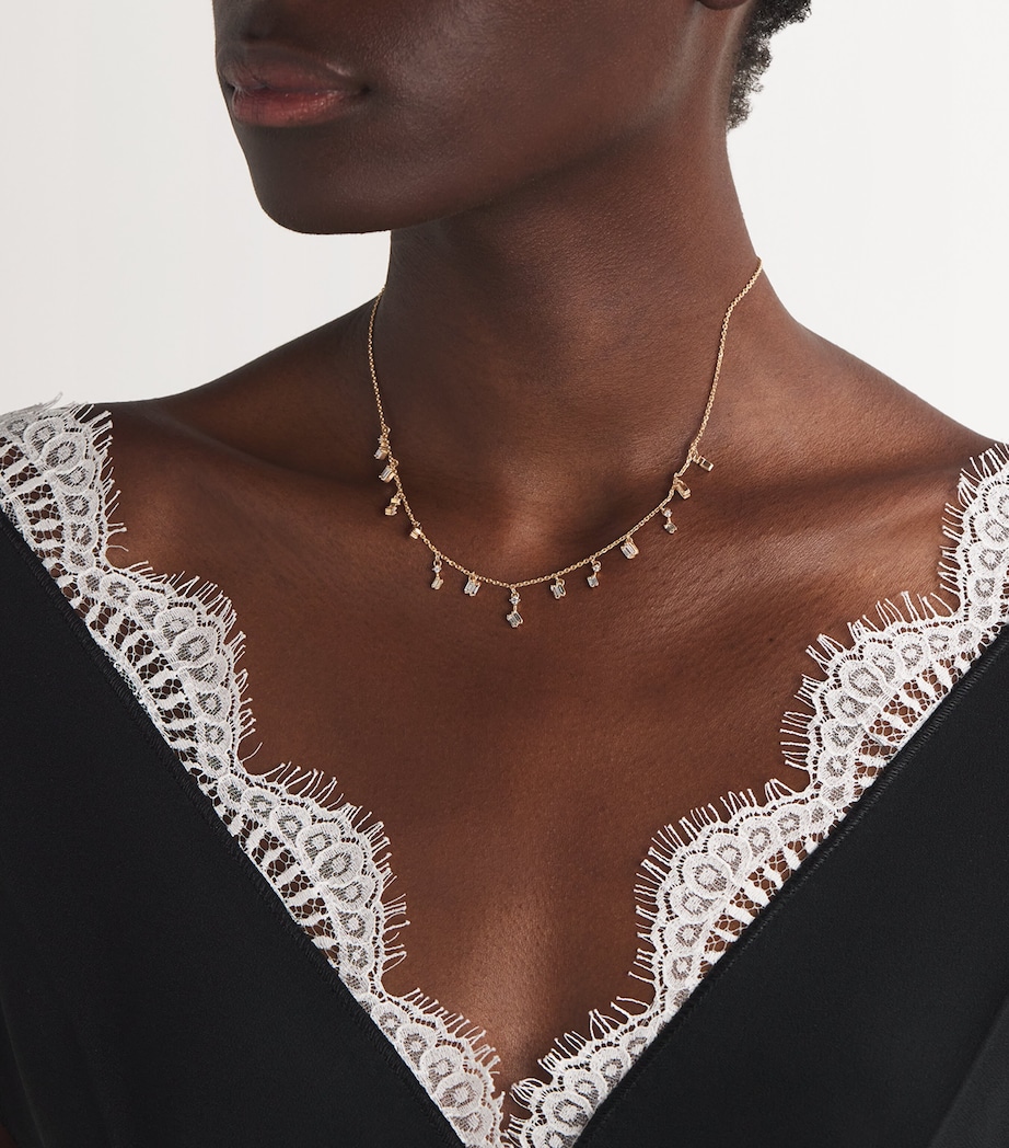 Rose Gold and Diamond Classic Fireworks Cascade Necklace 18K RG/WD Image 2