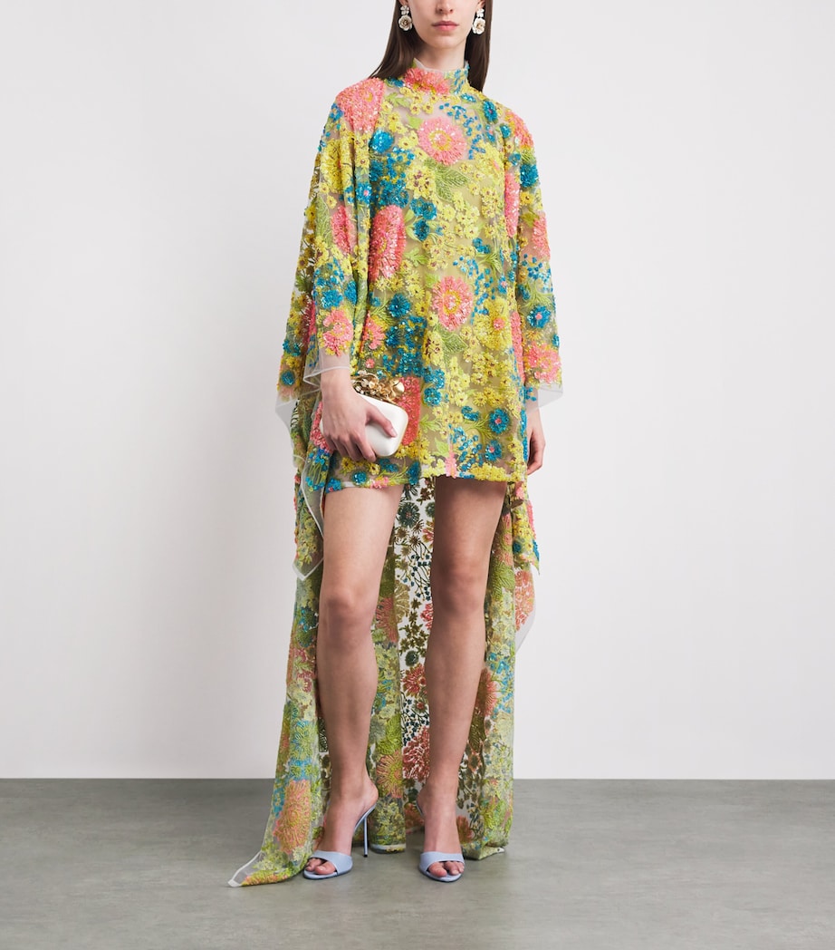 Taller Marmo Womens Sequin Graham Kaftan Mini Dress Image 2