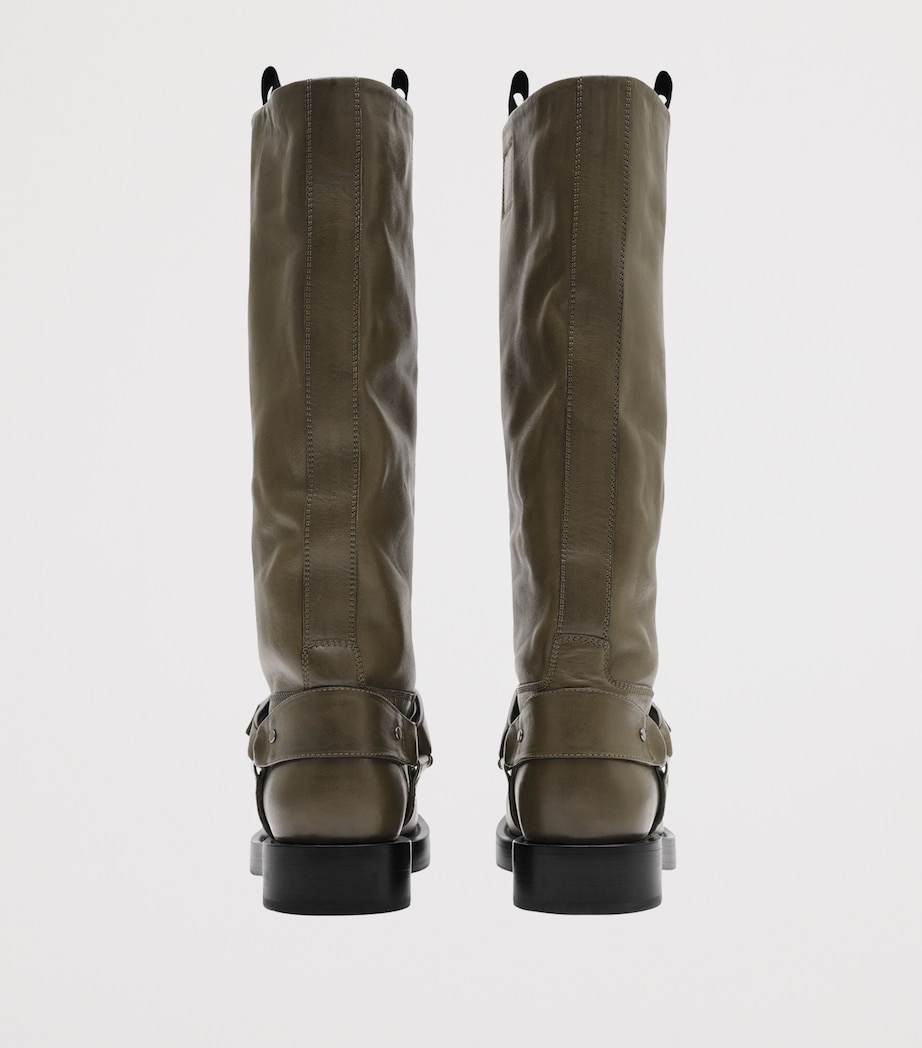 Leather Saddle Knee-High Boots LOCH Image 5