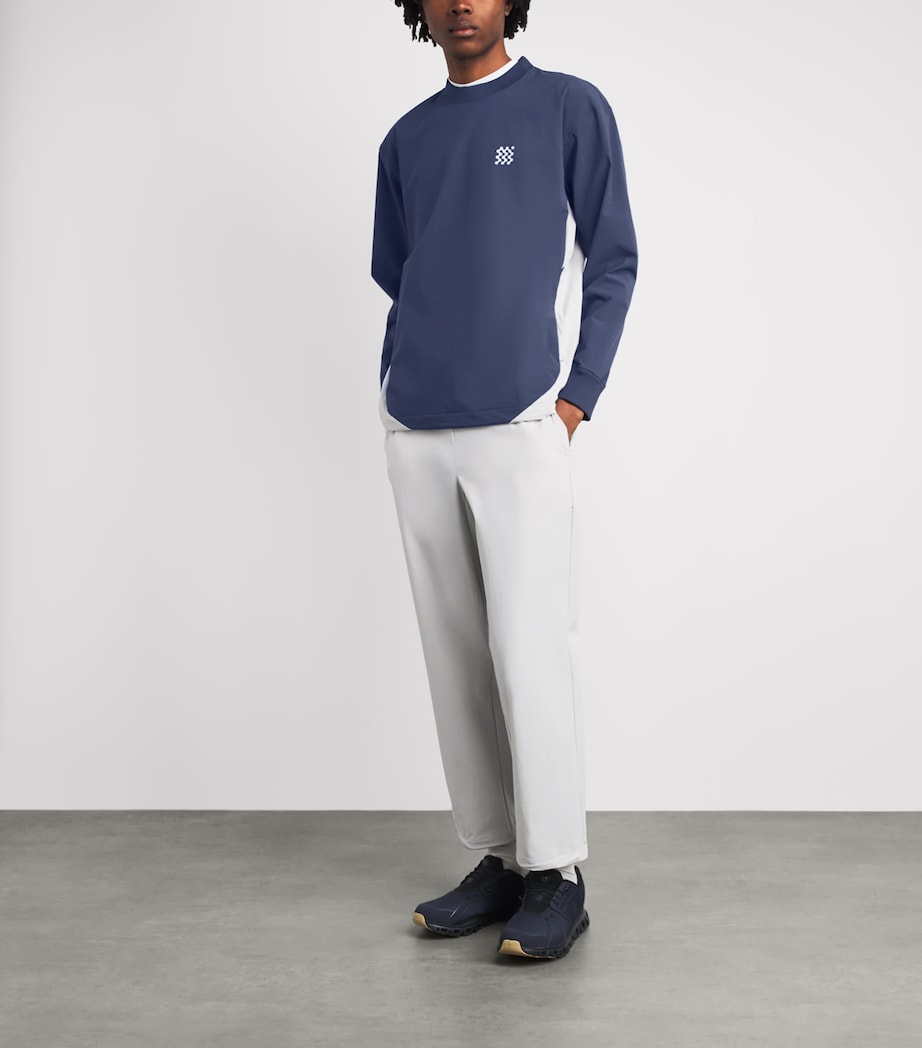 Manors Mens Gailes Windbreaker Sweatshirt Navy Image 2