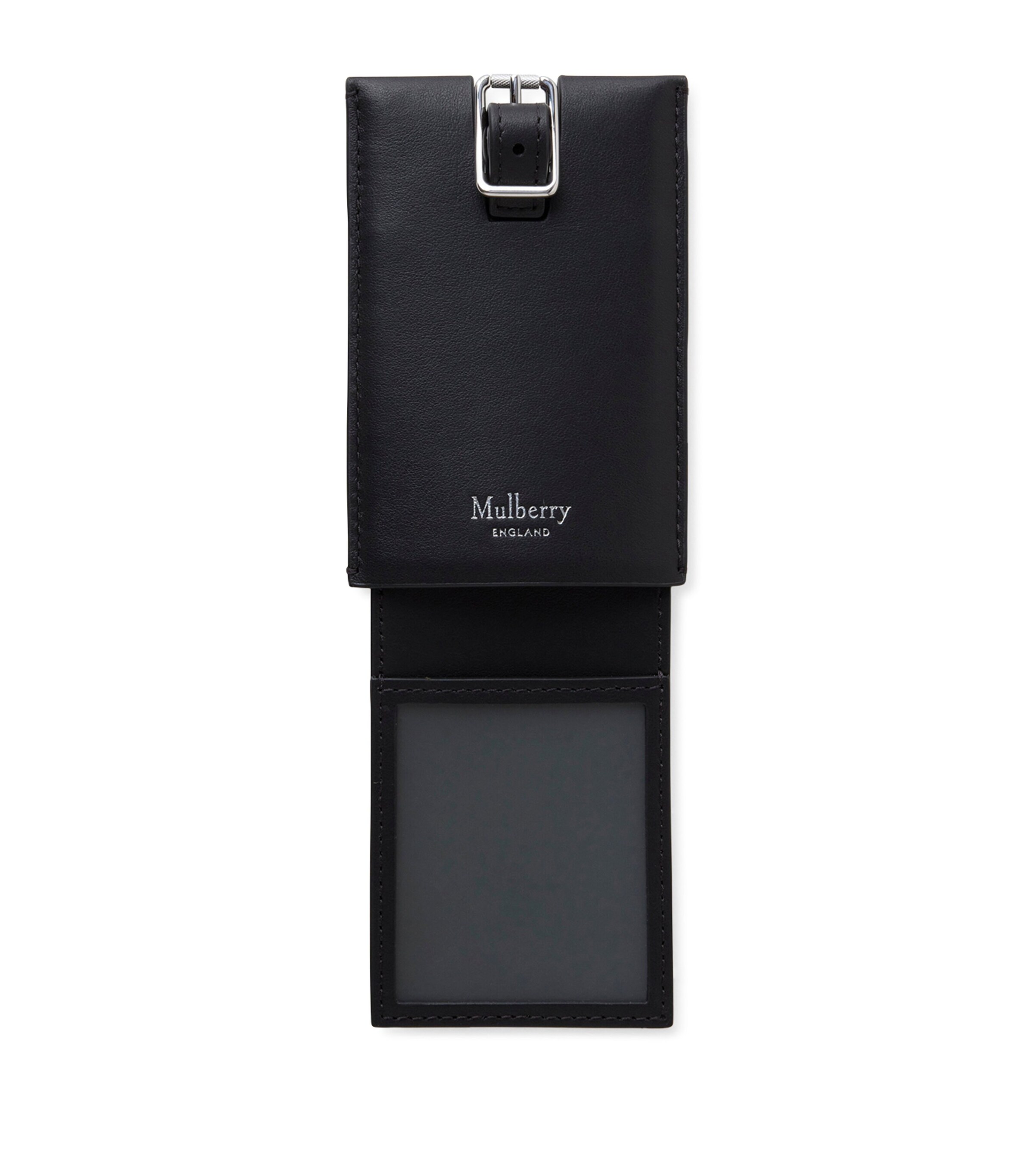 Calfskin Logo Luggage Tag BLACK Image 4