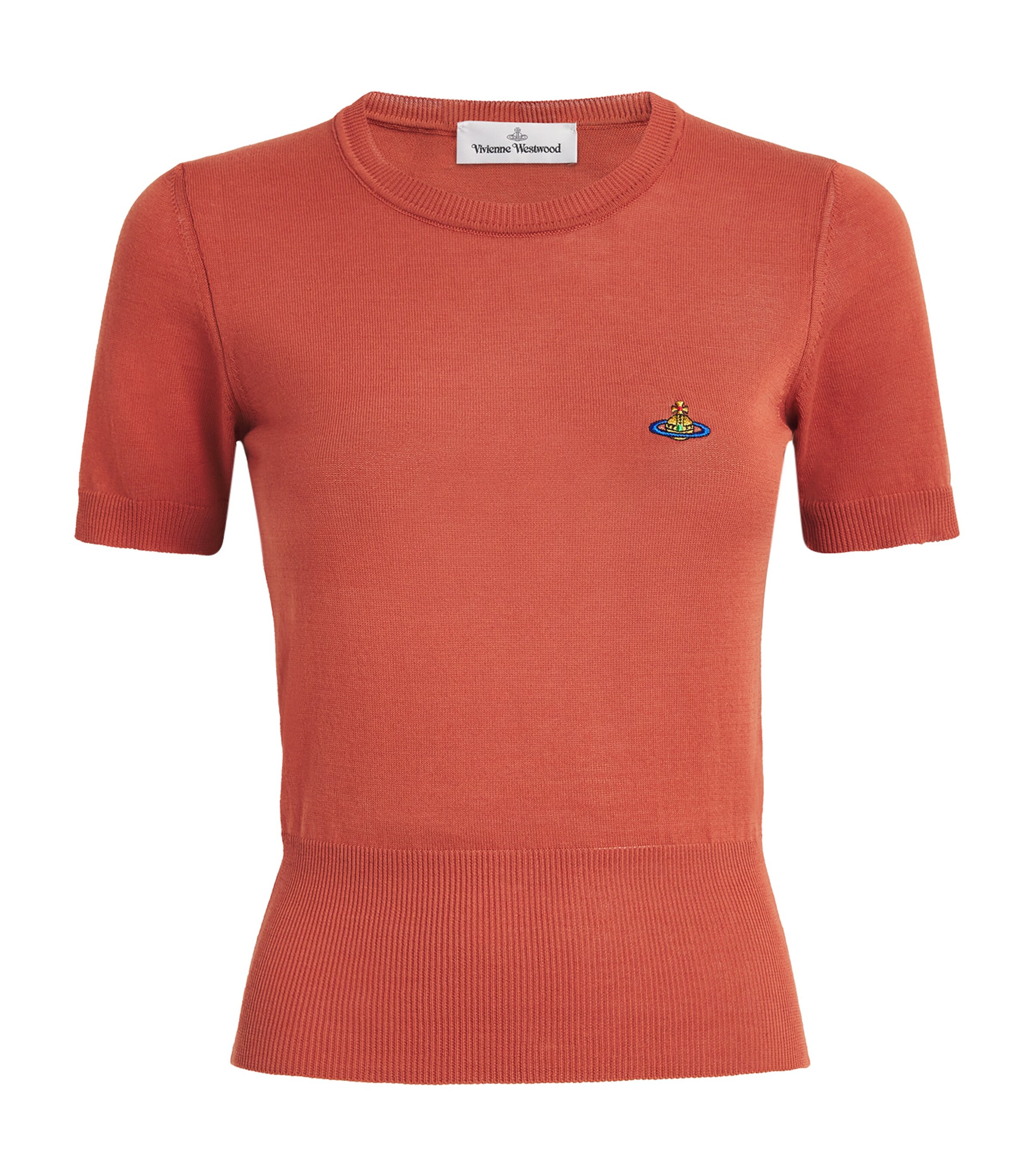 Vivienne Westwood Orange Cotton Orb Knit Top | Harrods US