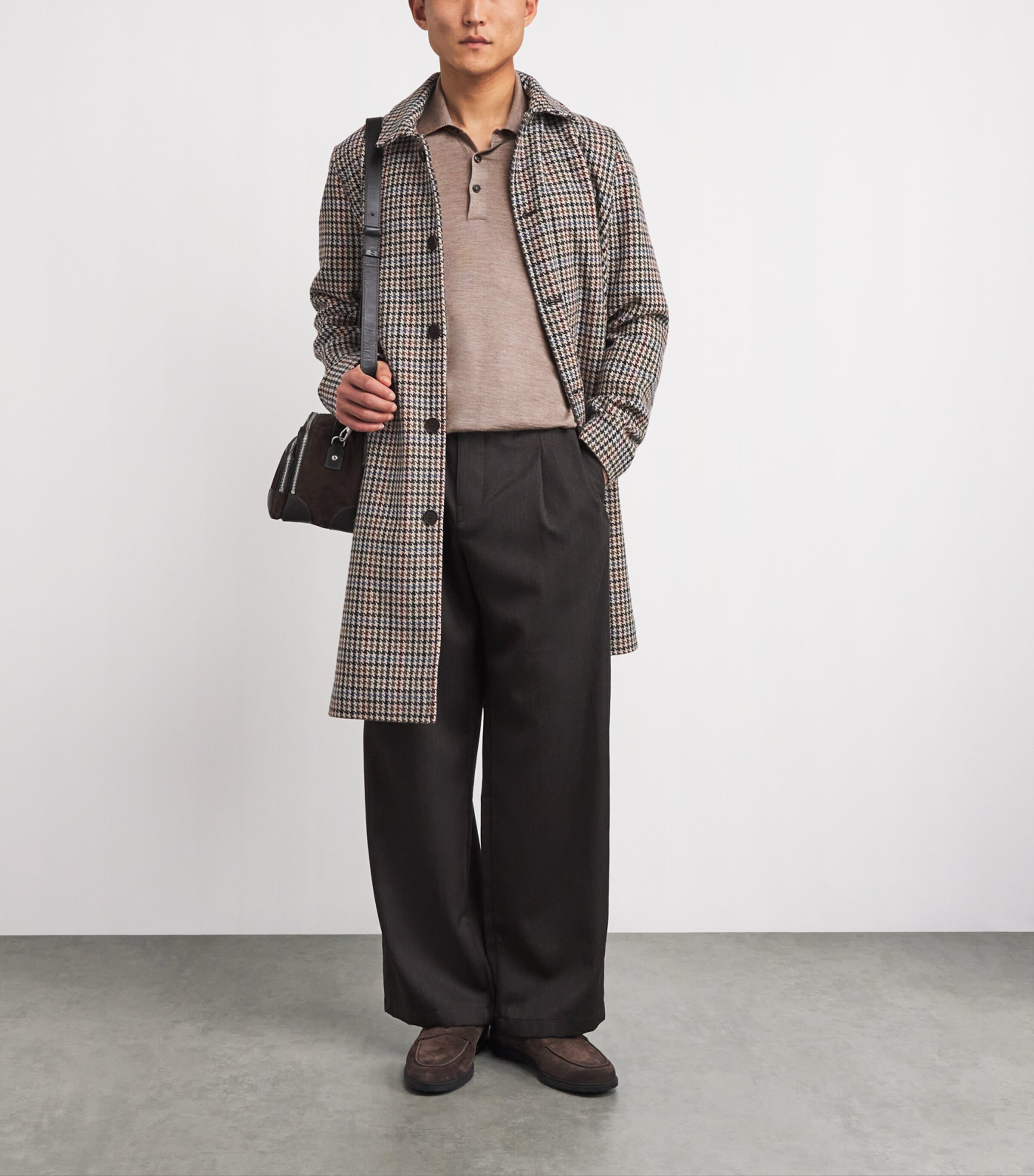 Silk-Cotton-Cashmere Polo Shirt 38 LIGHT BROWN Image 2