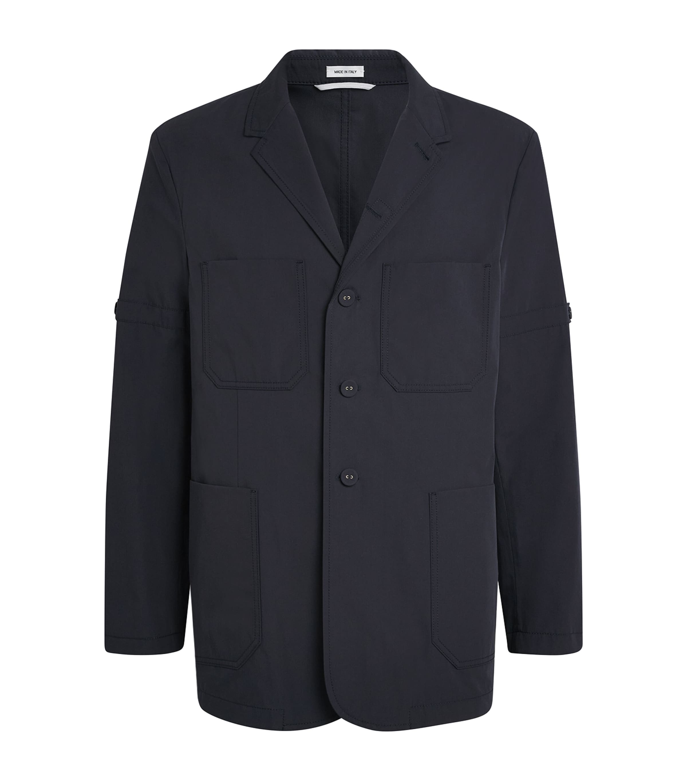 Thom Browne Mens Cotton Unconstructed Sport Coat Navy Image 1