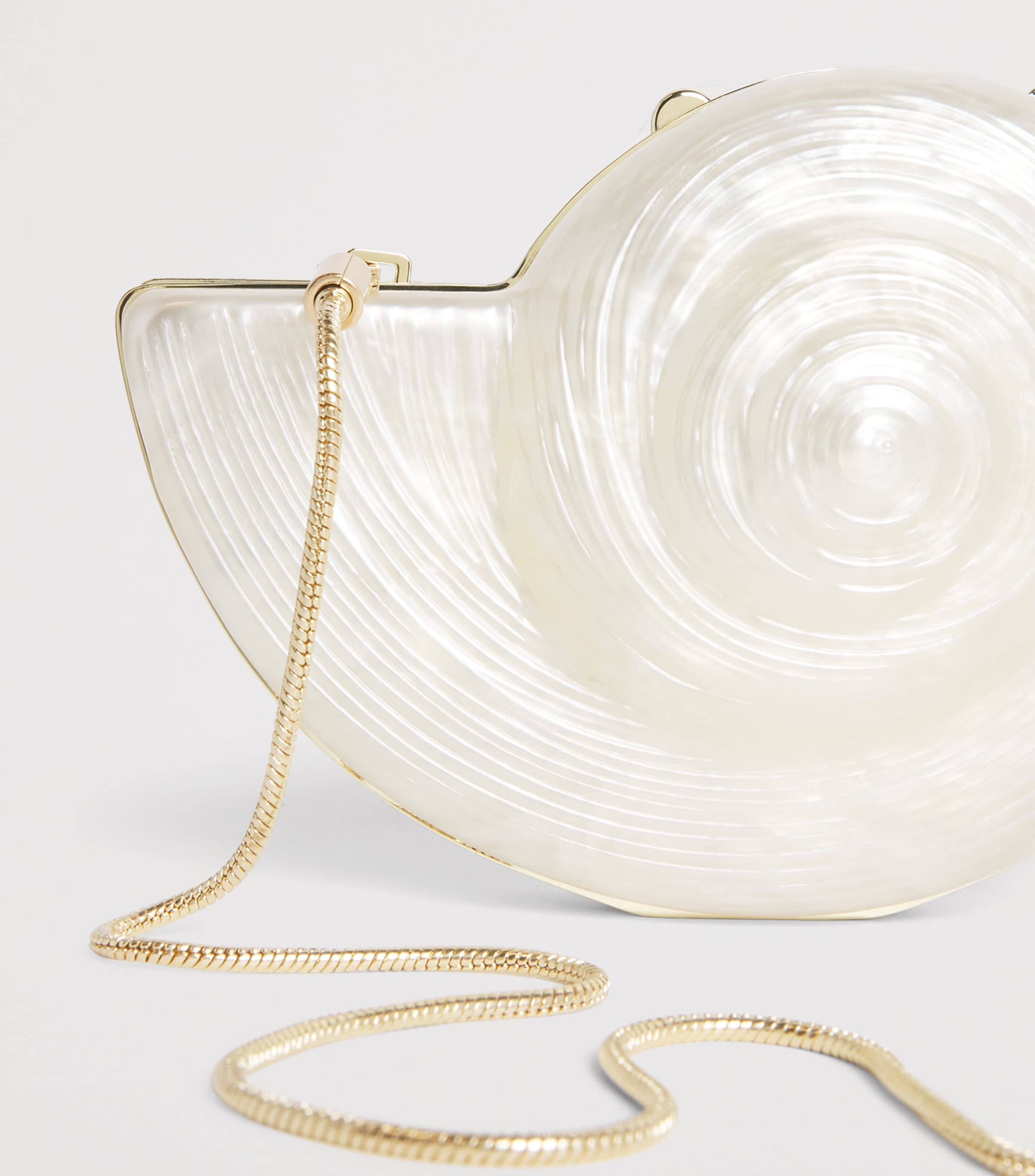 Simkhai Shell Marion Clutch Bag Pearl Image 6