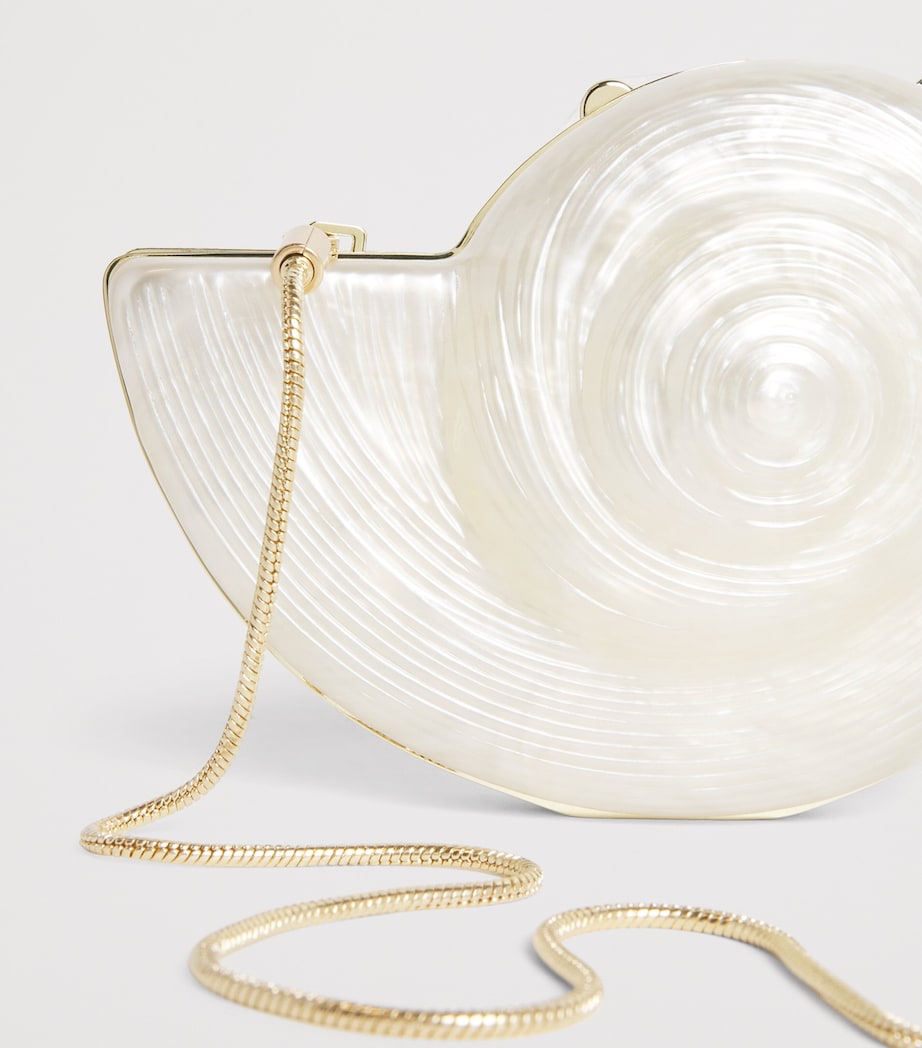 Simkhai Shell Marion Clutch Bag Pearl Image 6
