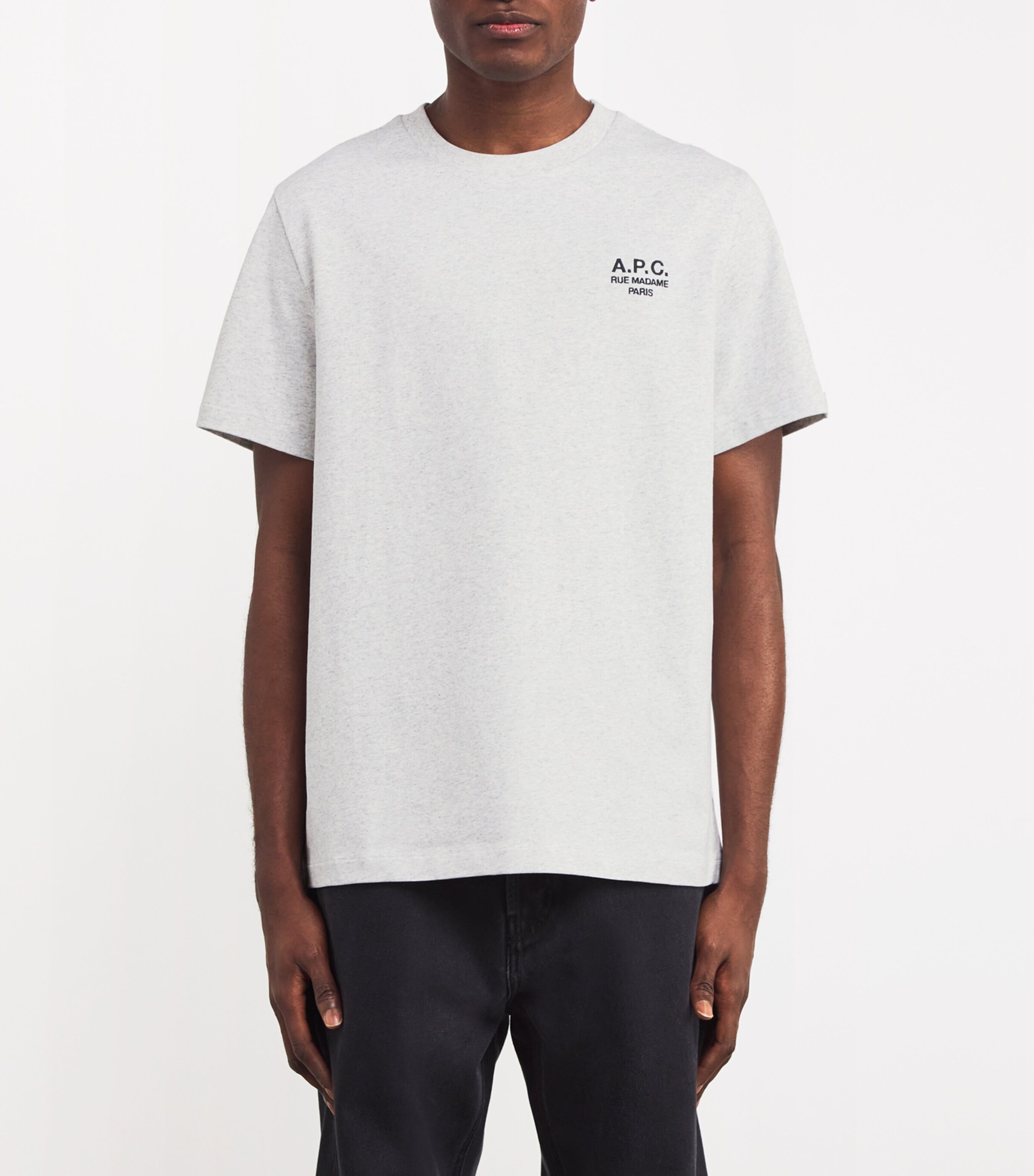 Cotton Logo T-Shirt GREY/BLACK Image 3