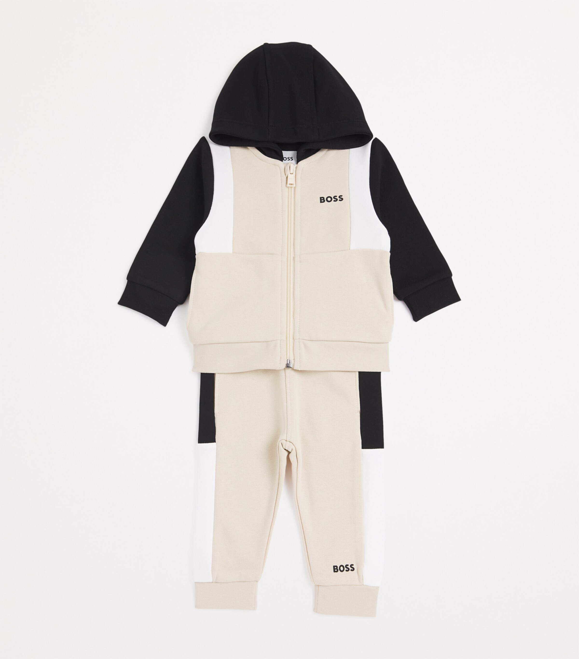 BOSS Kidswear Hoodie and Sweatpants Set (3-18 Months) Sand Image 3