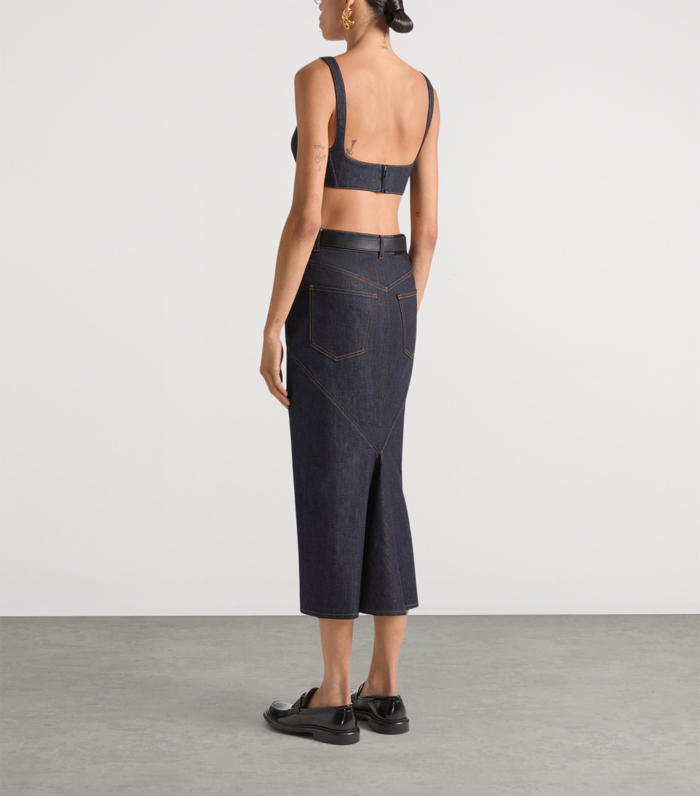 Denim Sculpted Bra DARK BLUE Image 2