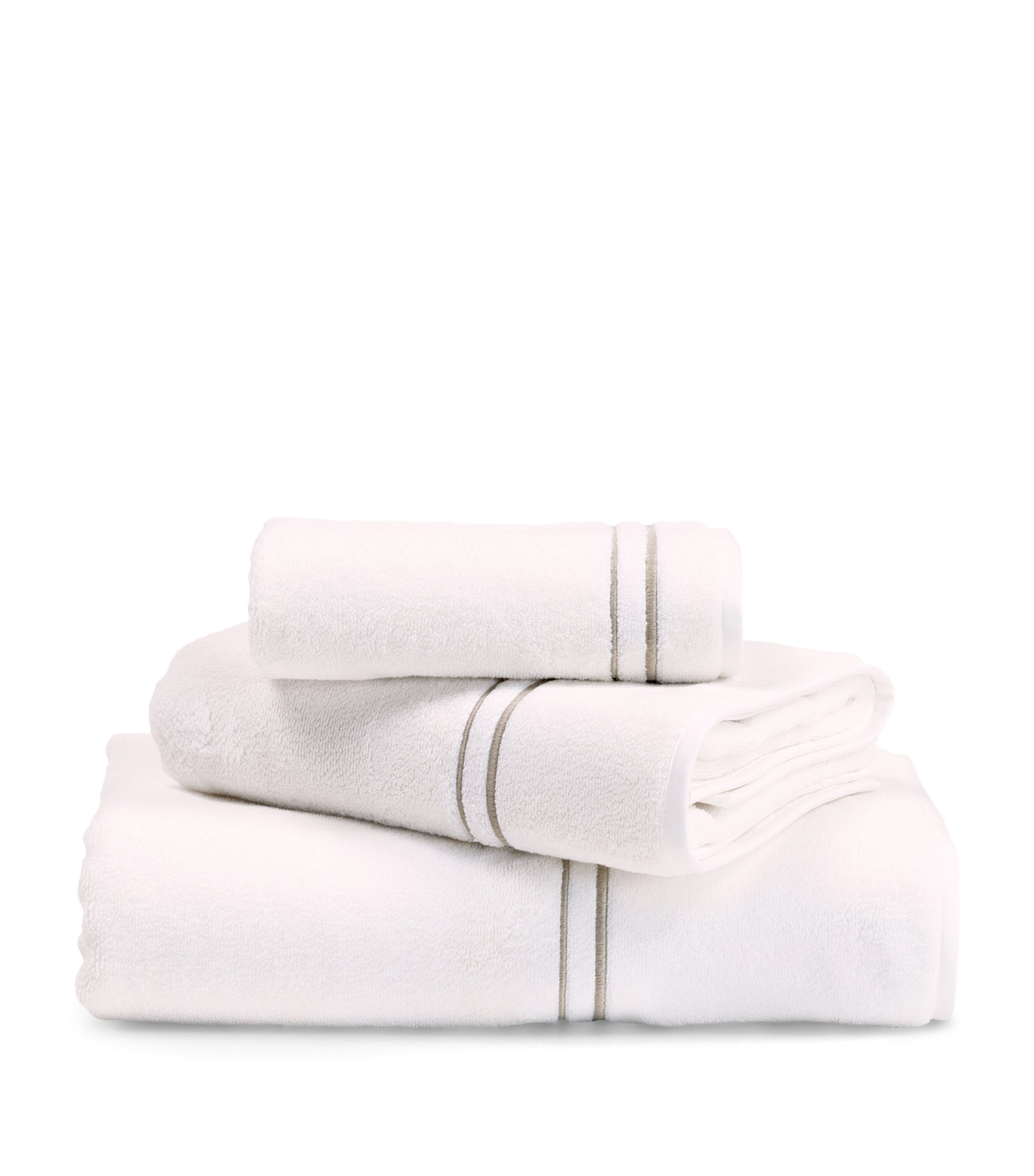 Frette Cotton Layering Embroidery Hand Towel (60cm x 110cm) Milk/savage B Image 4