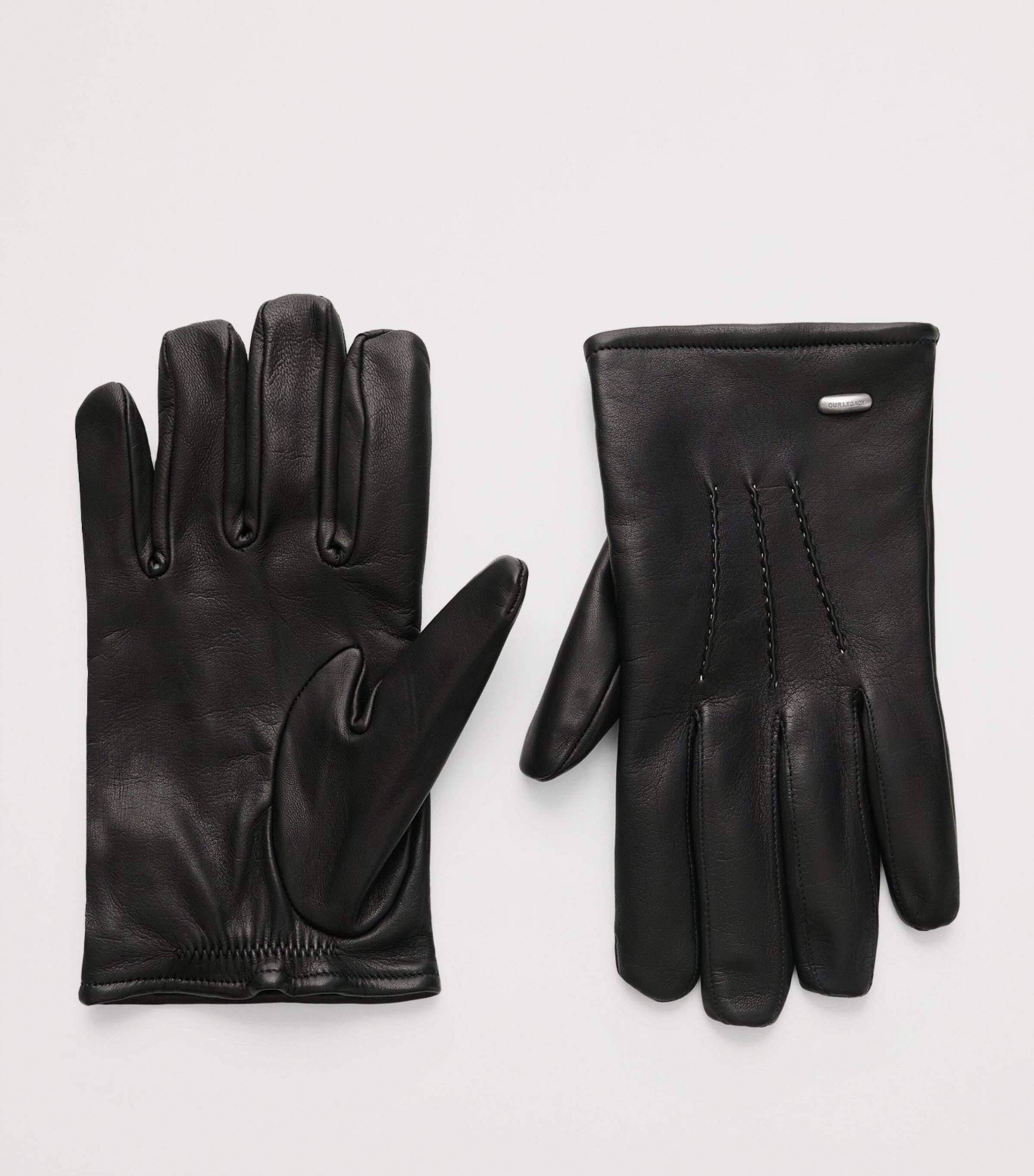 Lamb Leather His Gloves BLACK LEATHER Image 2