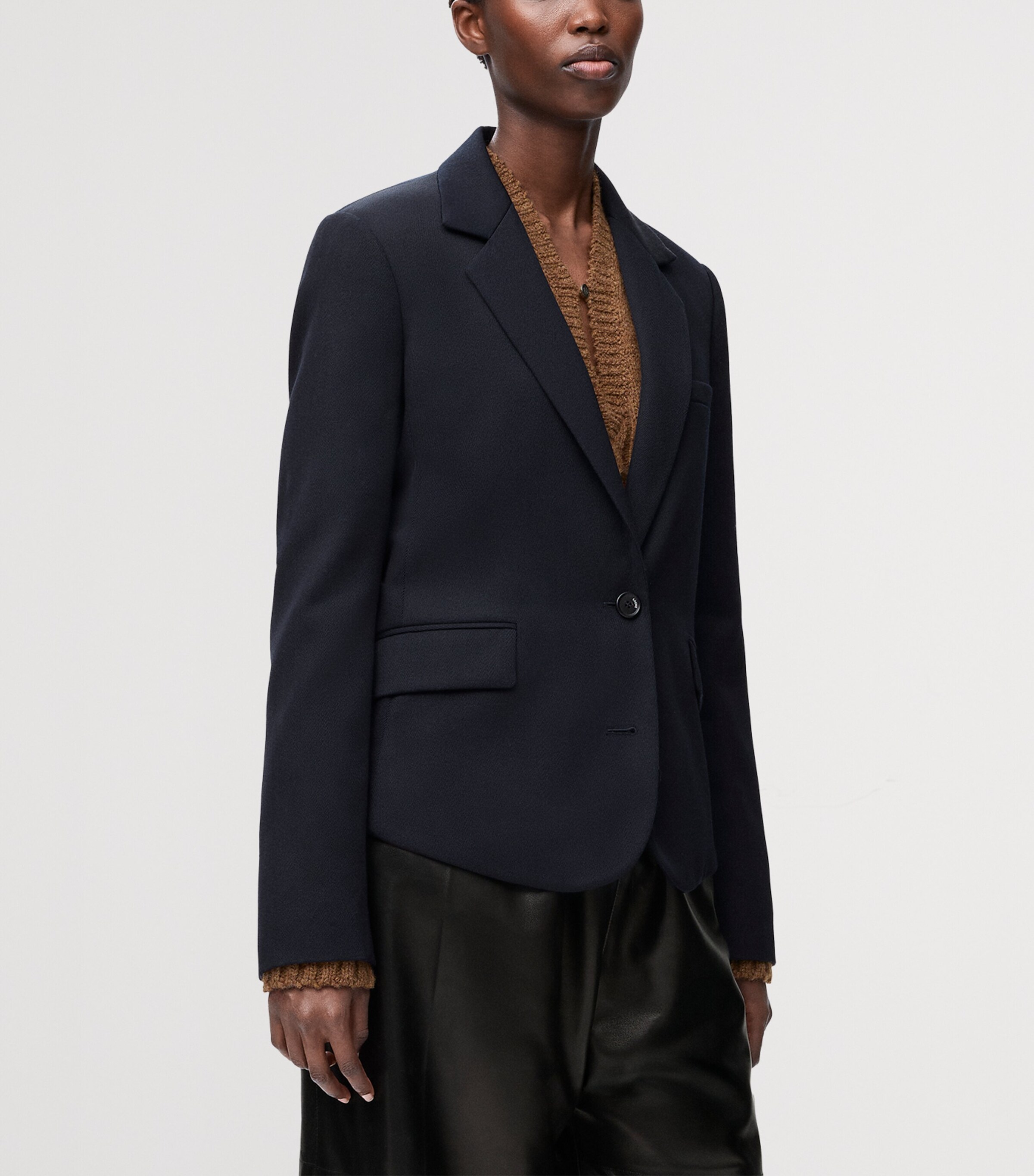 Wool Buckle-Back Blazer NAVY BLUE Image 3