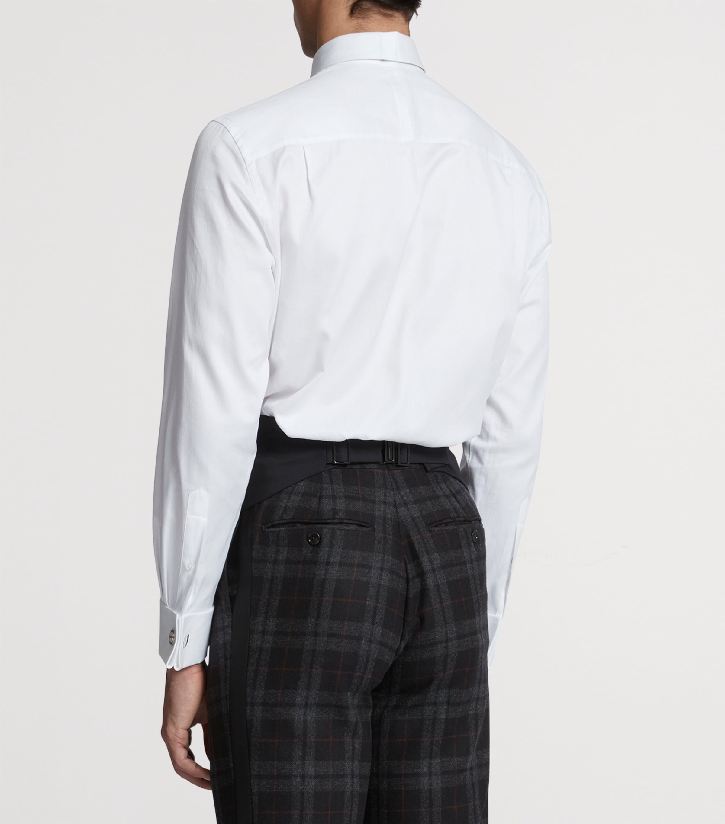 Cotton Oxford Evening Shirt 100WHITE Image 4