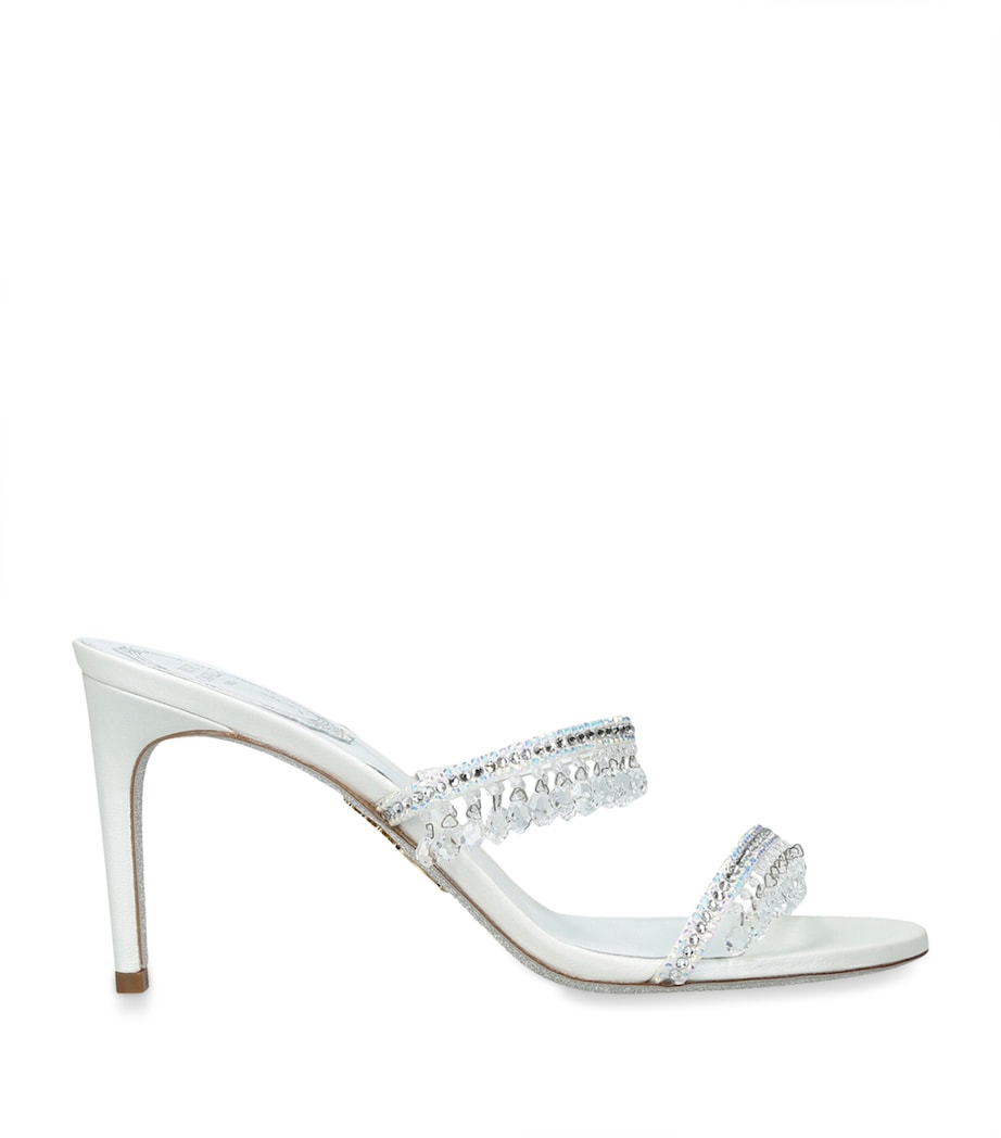 Embellished Chandelier Mules 80 WHITE Image 1