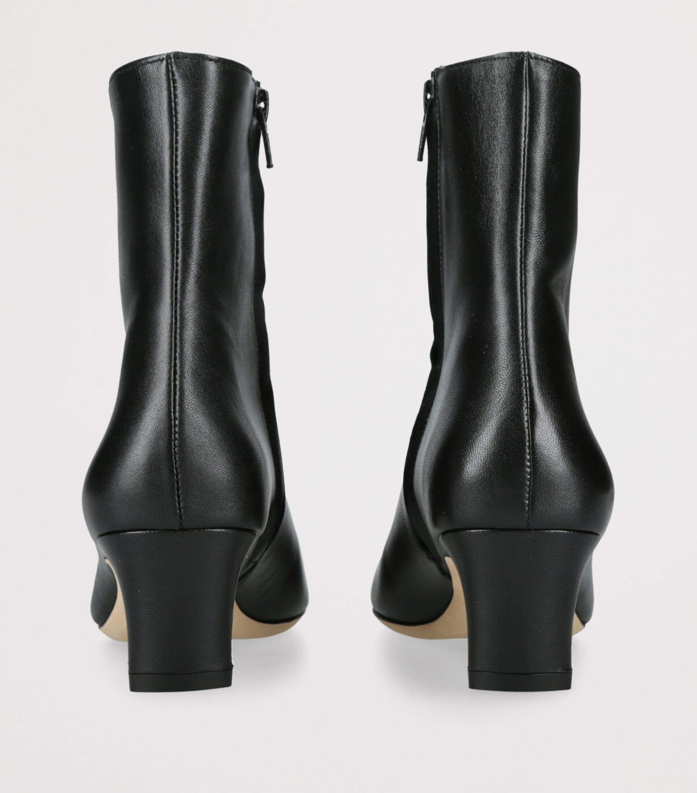 Leather Wally Ankle Boots 55 BLACK Image 2