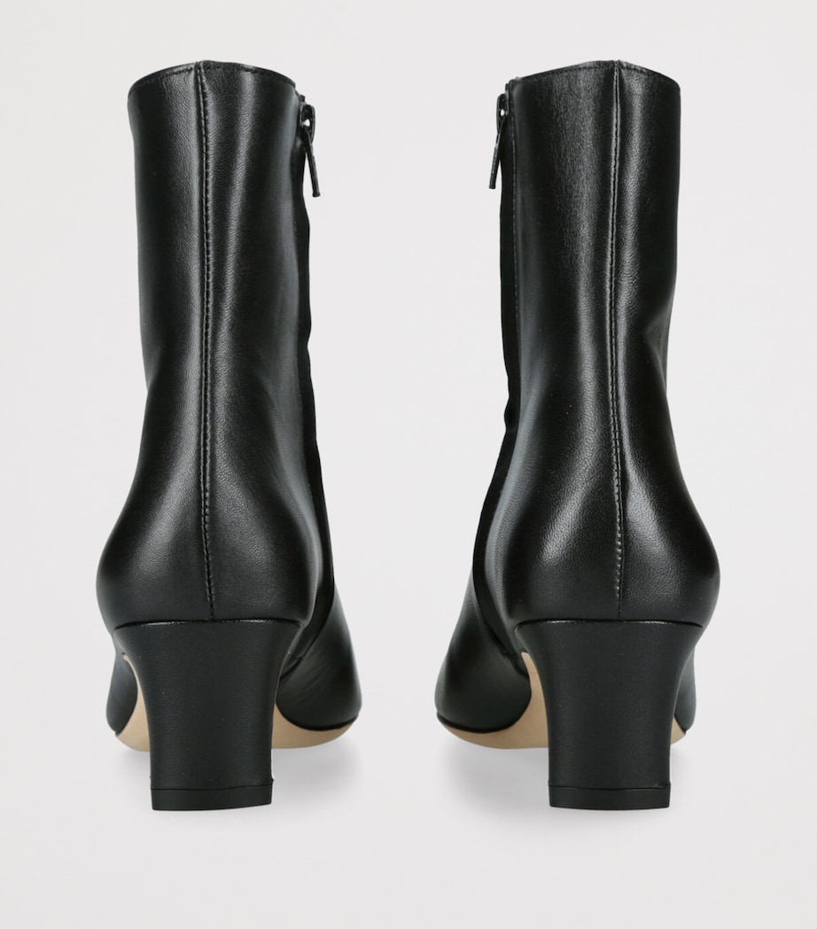 Leather Wally Ankle Boots 55 BLACK Image 2