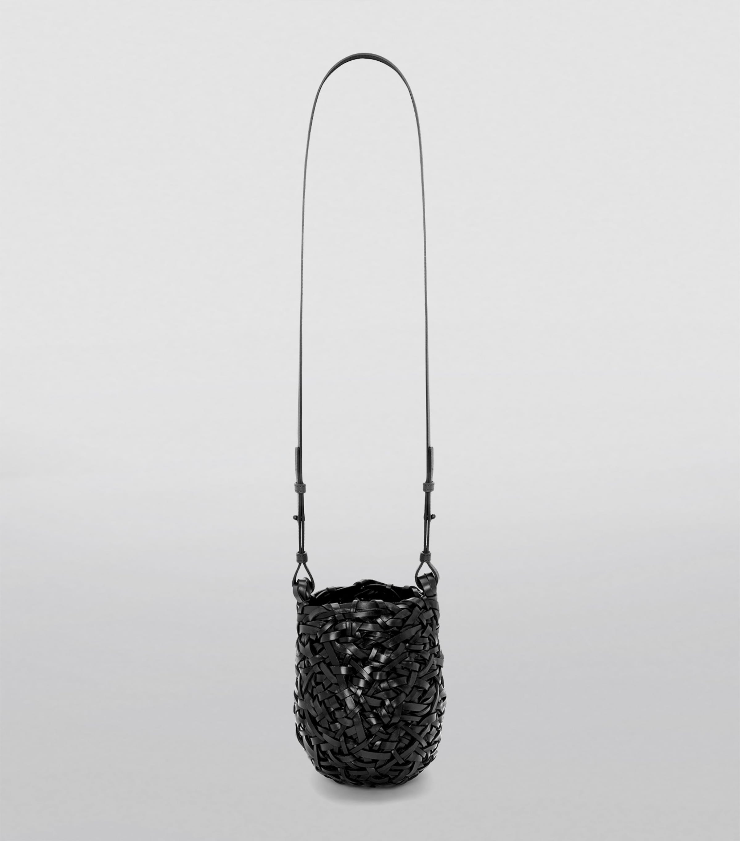 Small Leather Nest Bag BLACK Image 5