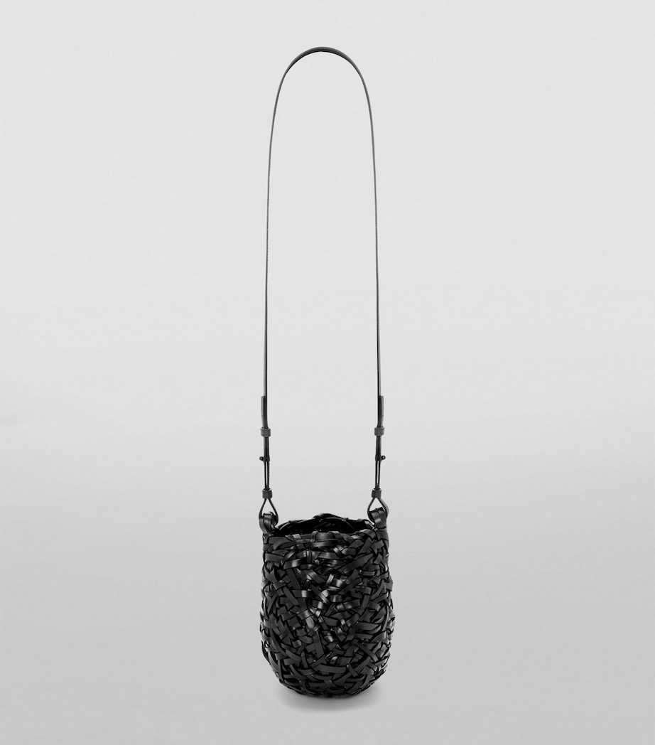 Small Leather Nest Bag BLACK Image 5