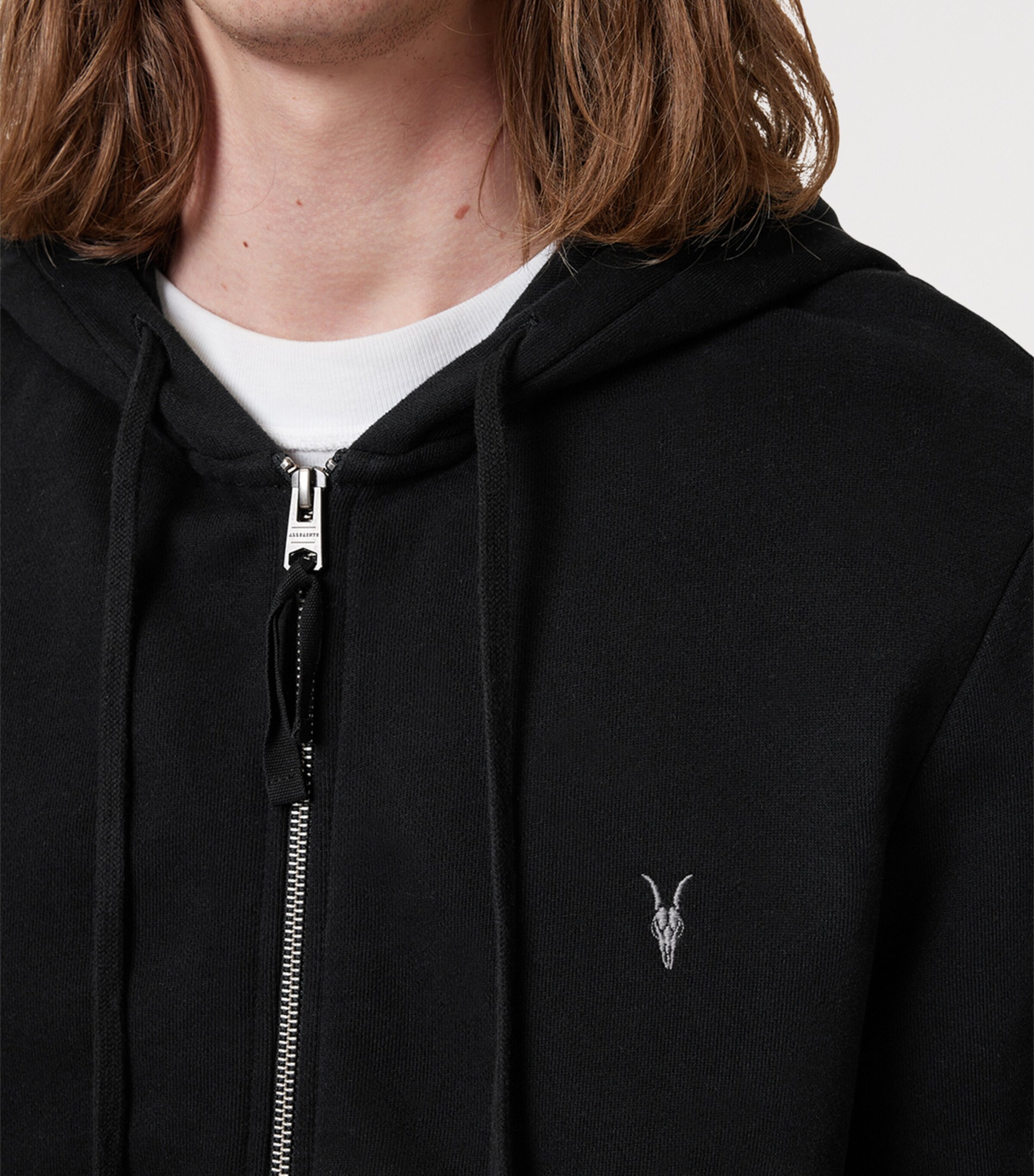 Raven Zip-Up Hoodie BLACK Image 7