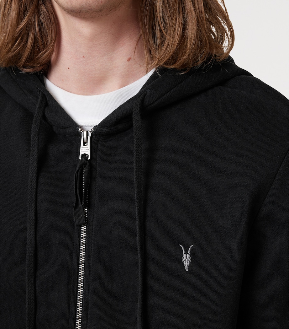 Raven Zip-Up Hoodie BLACK Image 7