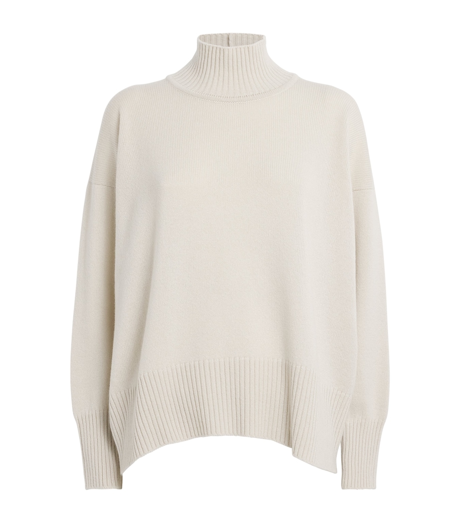 Cashmere Rollneck Sweater WHSPGRY Image 1