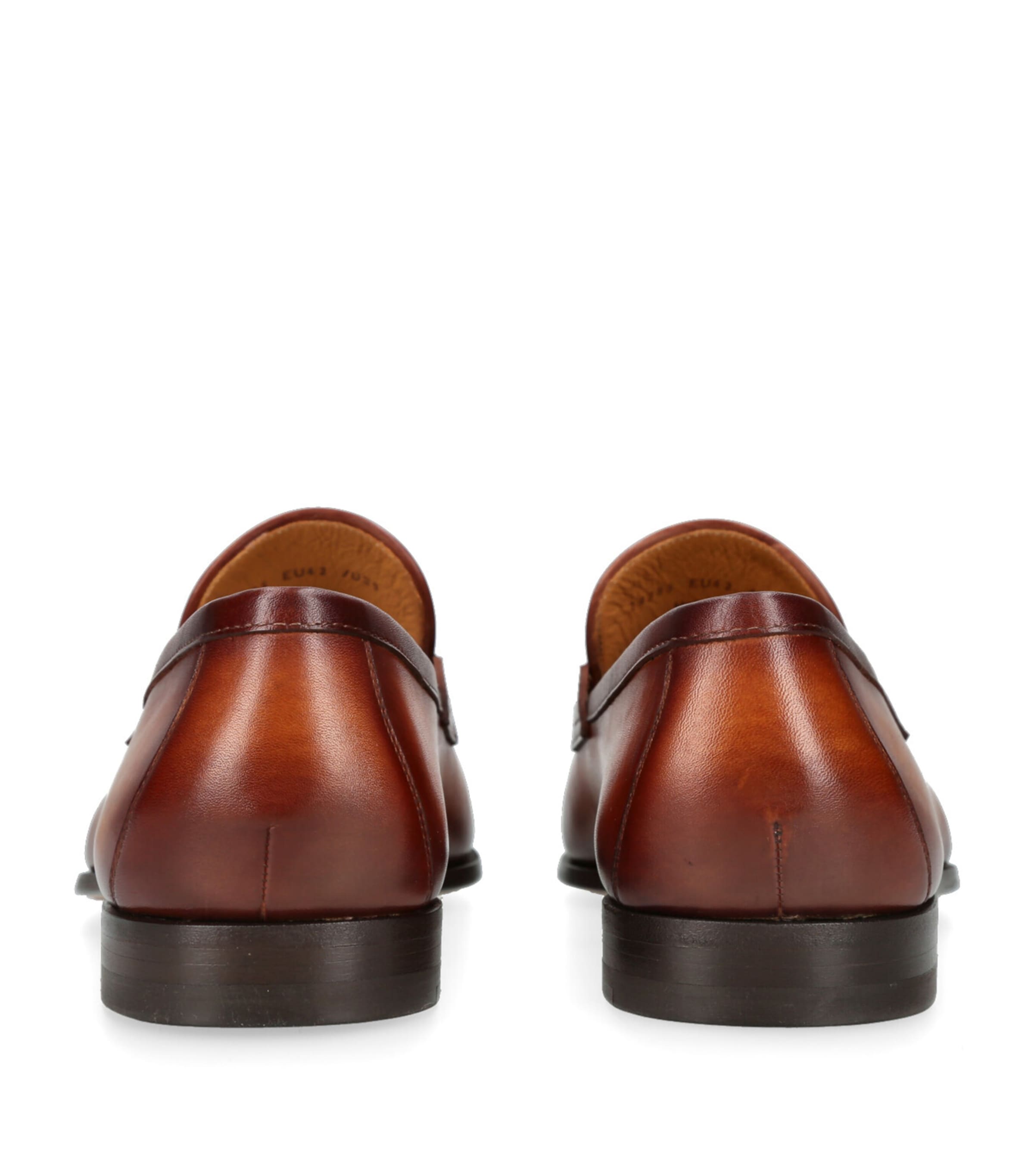 Magnanni Leather Loafers Tan Image 2