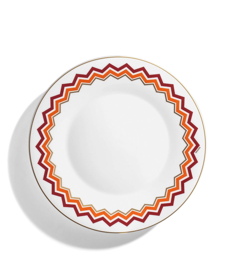 Porcelain Zigzag Dinner Plate (27.5cm) MULTICOLOR Image 1