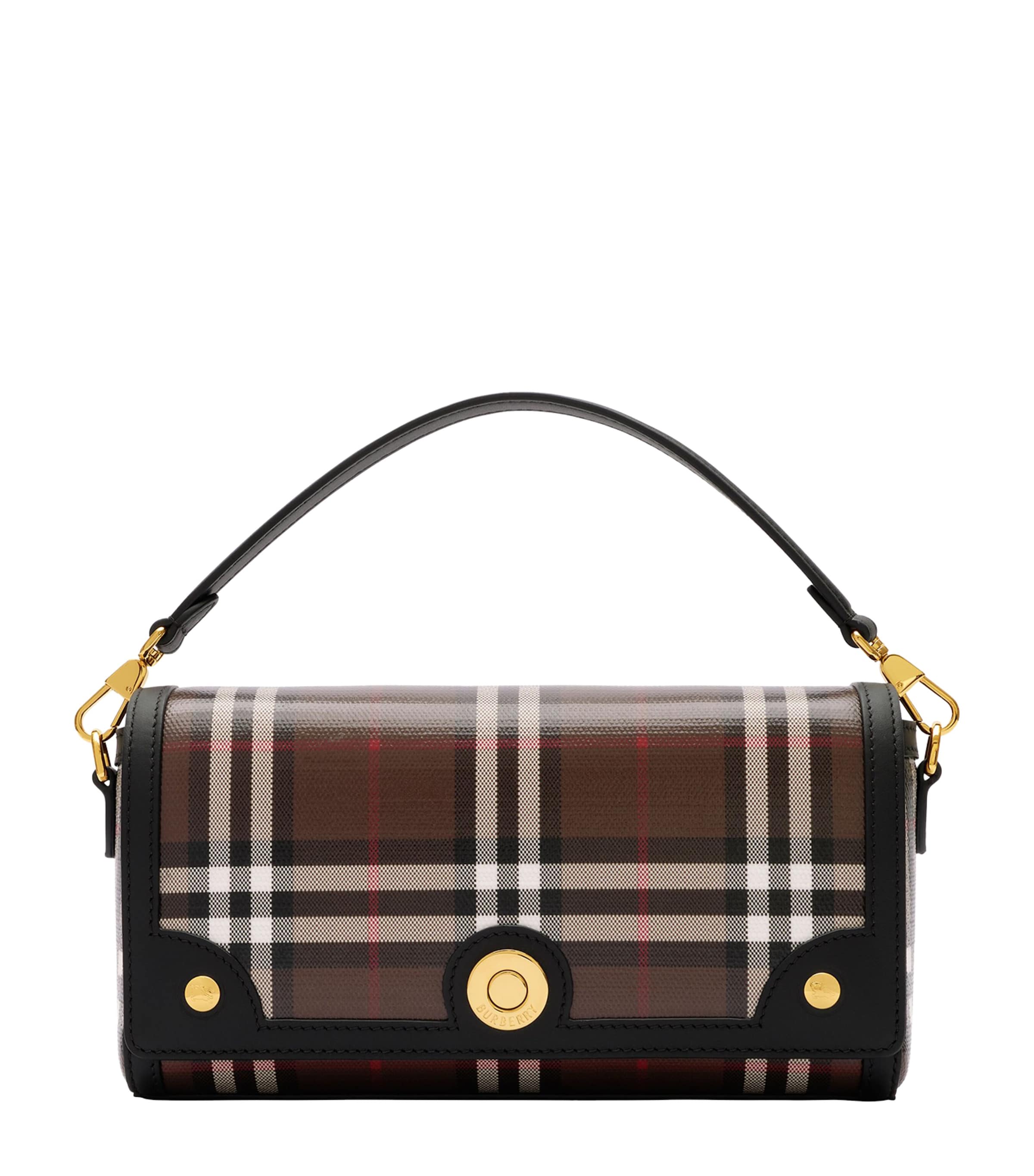 Burberry Check Note Cross-Body Bag Chocolate Brown Image 1