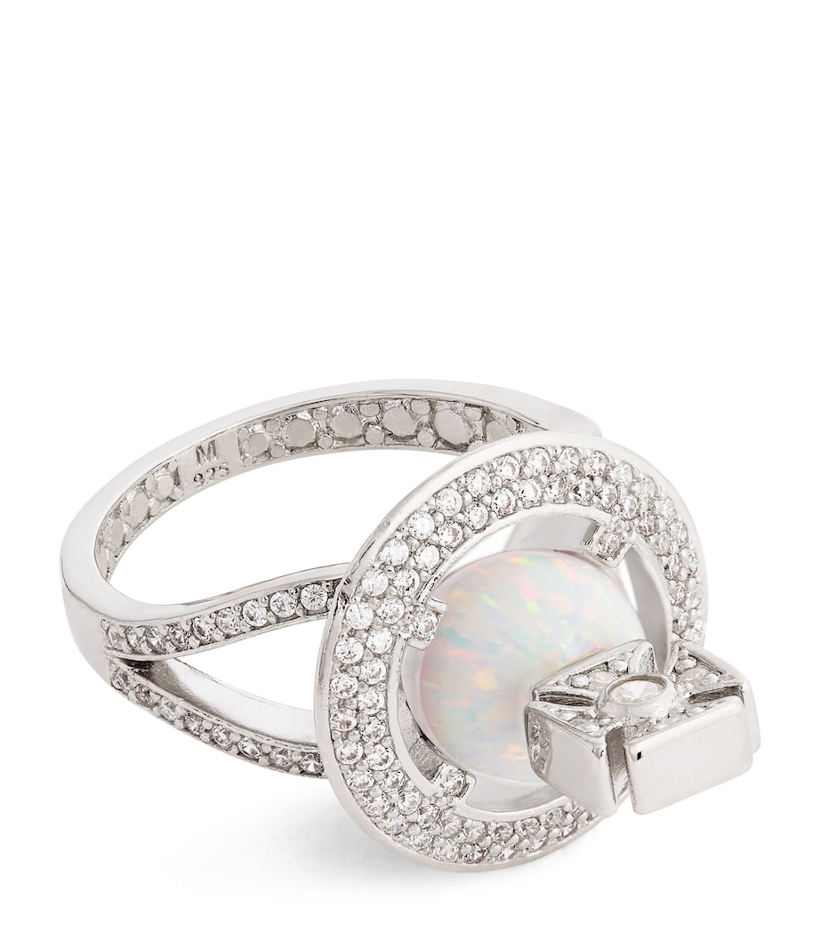 Sterling Silver Eabha Ring P475 PLATINUM BLUE Image 1