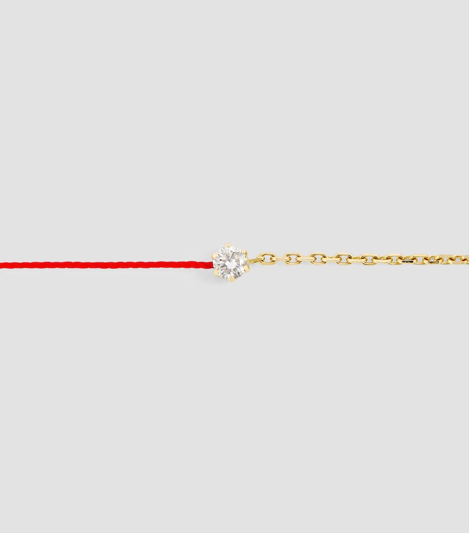 Yellow Gold and Diamond Absolu Thread Bracelet RED Image 3