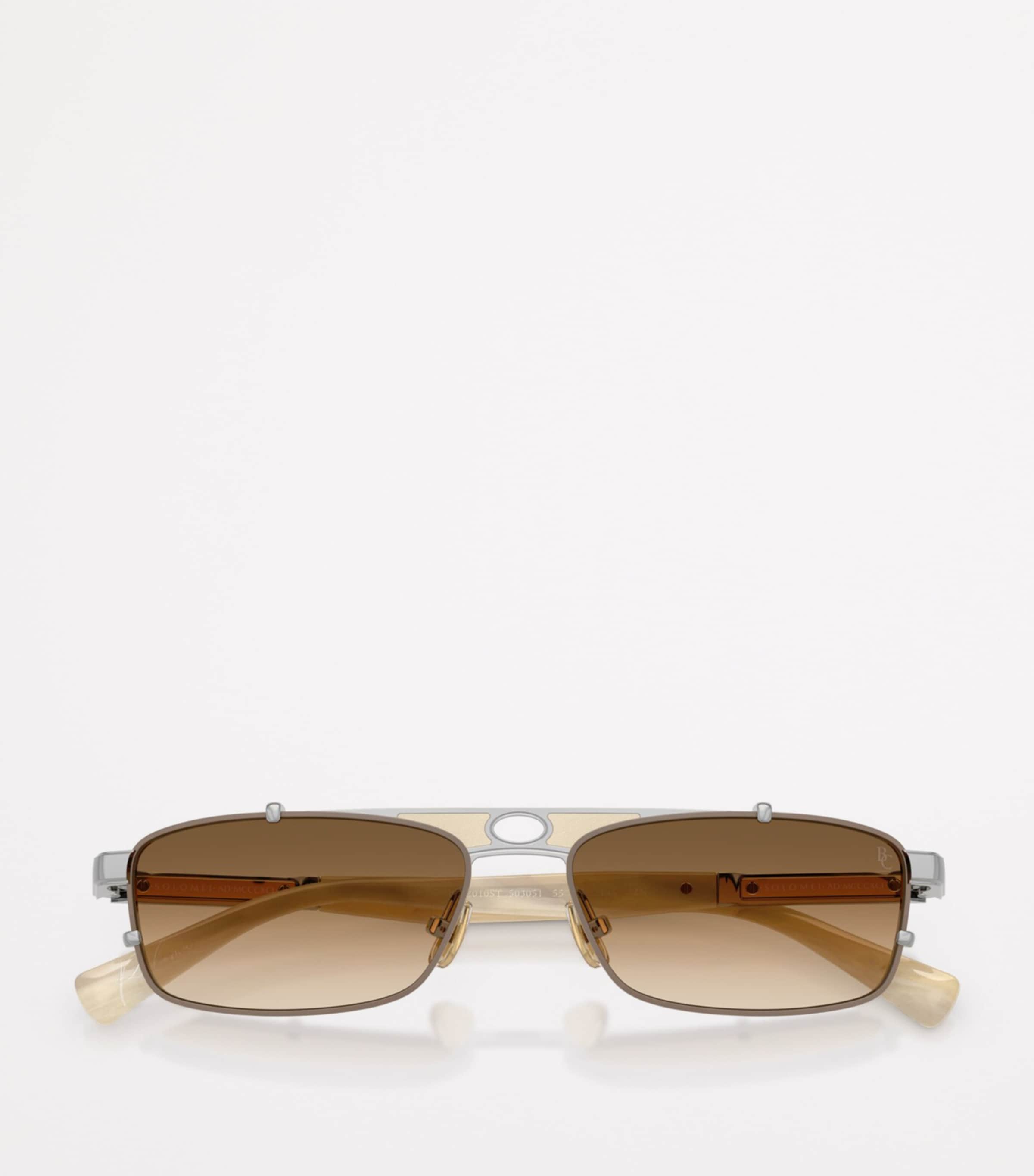 Titanium Rectangular Paloma Sunglasses 503051 Image 5